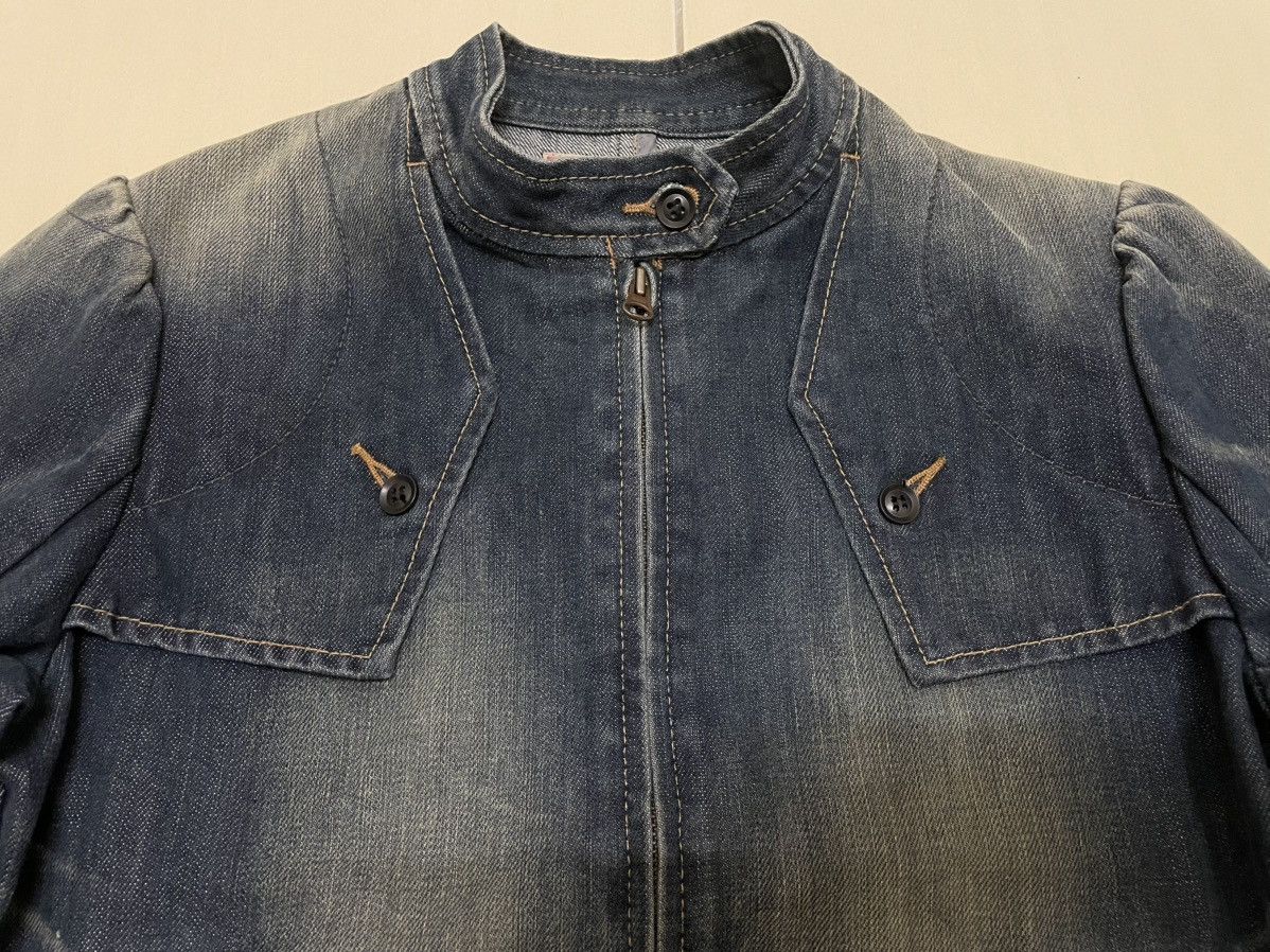 Japanese Brand RNA Inc. Woman Denim Bikers Jacket Size M / US 6-8 / IT 42-44 - 6 Thumbnail