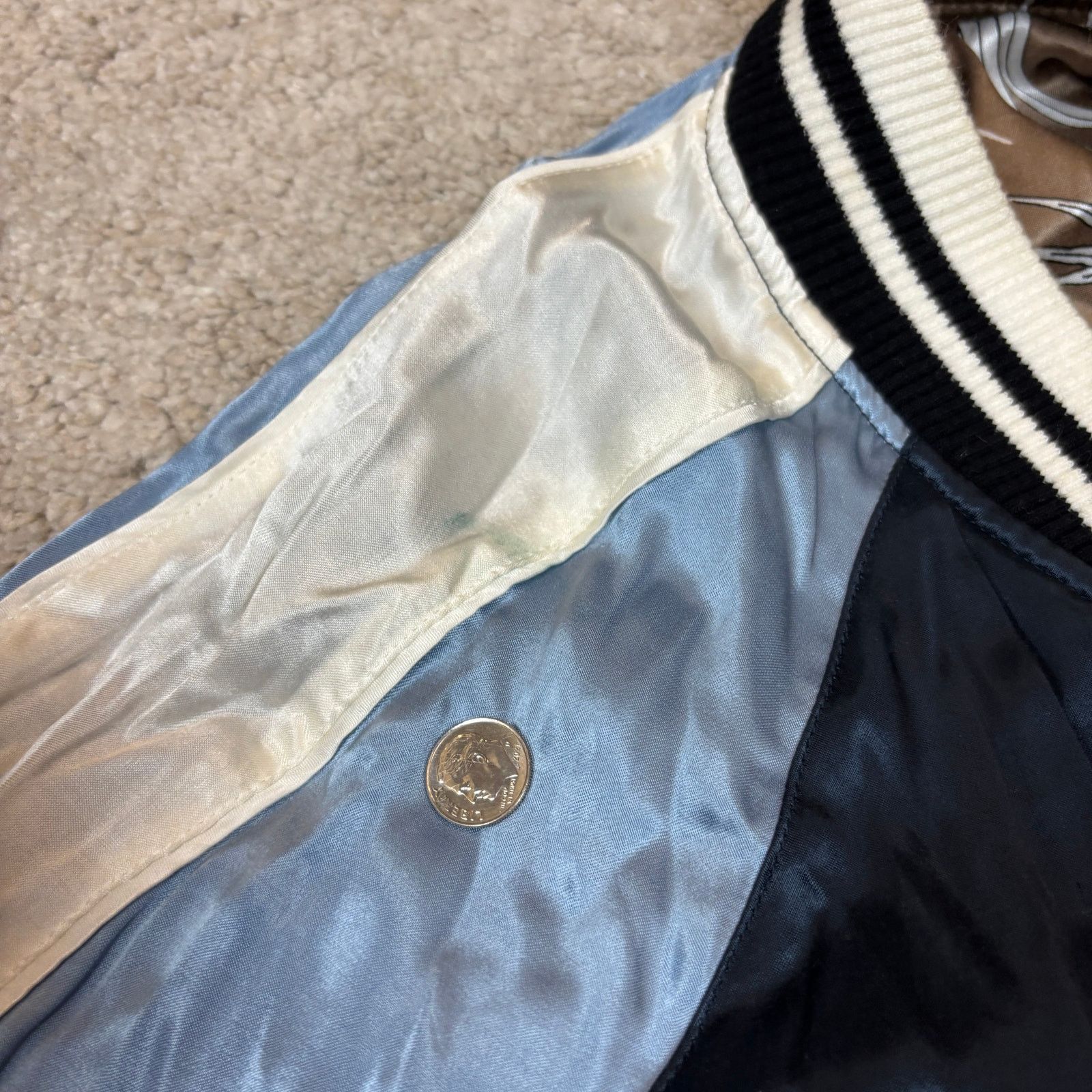 Sandro Sandro Paris Palm Reversible Satin Bomber Jacket Men's Small Size US S / EU 44-46 / 1 - 11 Thumbnail