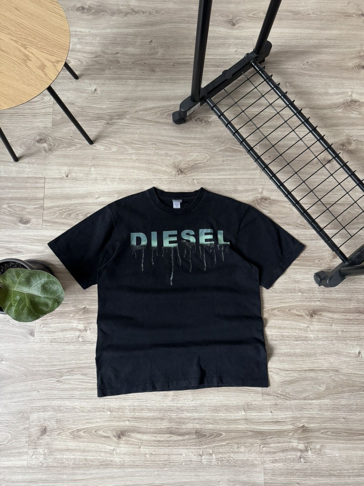 Diesel Vintage Diesel T-Shirt Big Logo Y2K Black 90s | Grailed