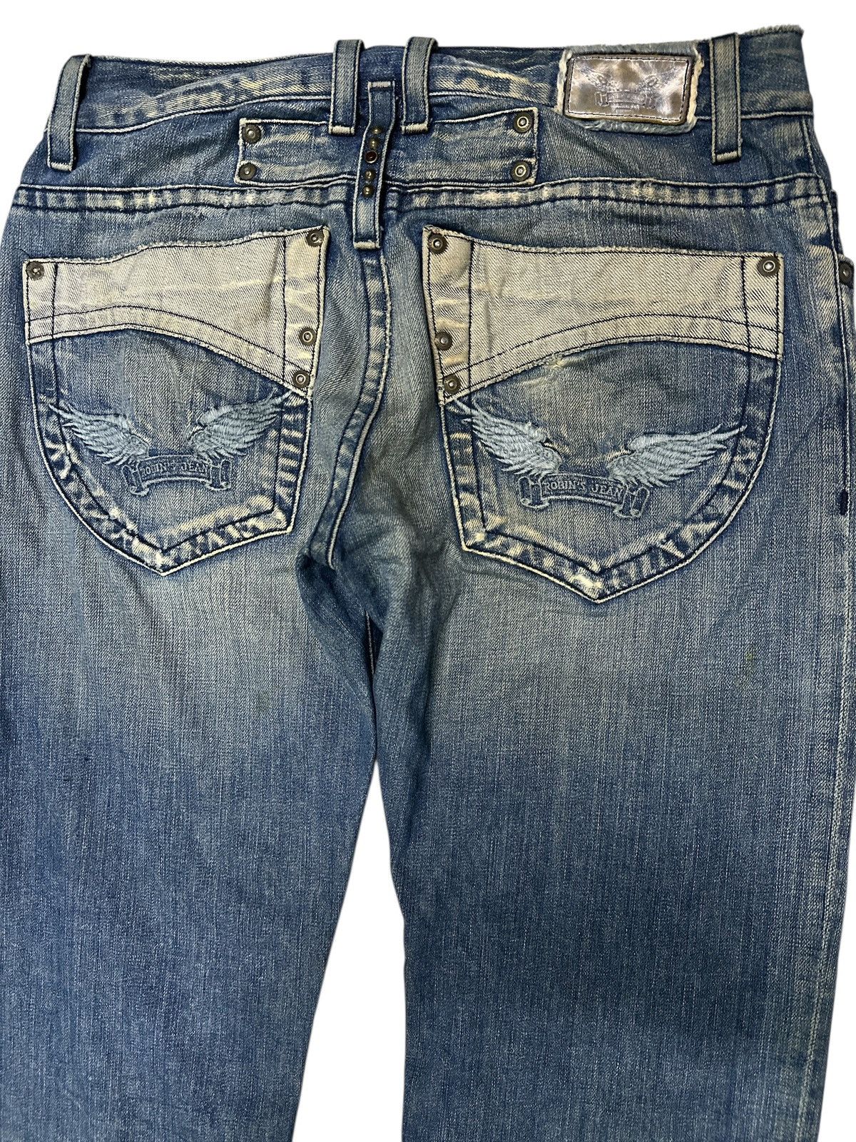 Kapital Distress Robin Jeans Flare Embroid Denim. Size US 32 / EU 48 - 19 Thumbnail