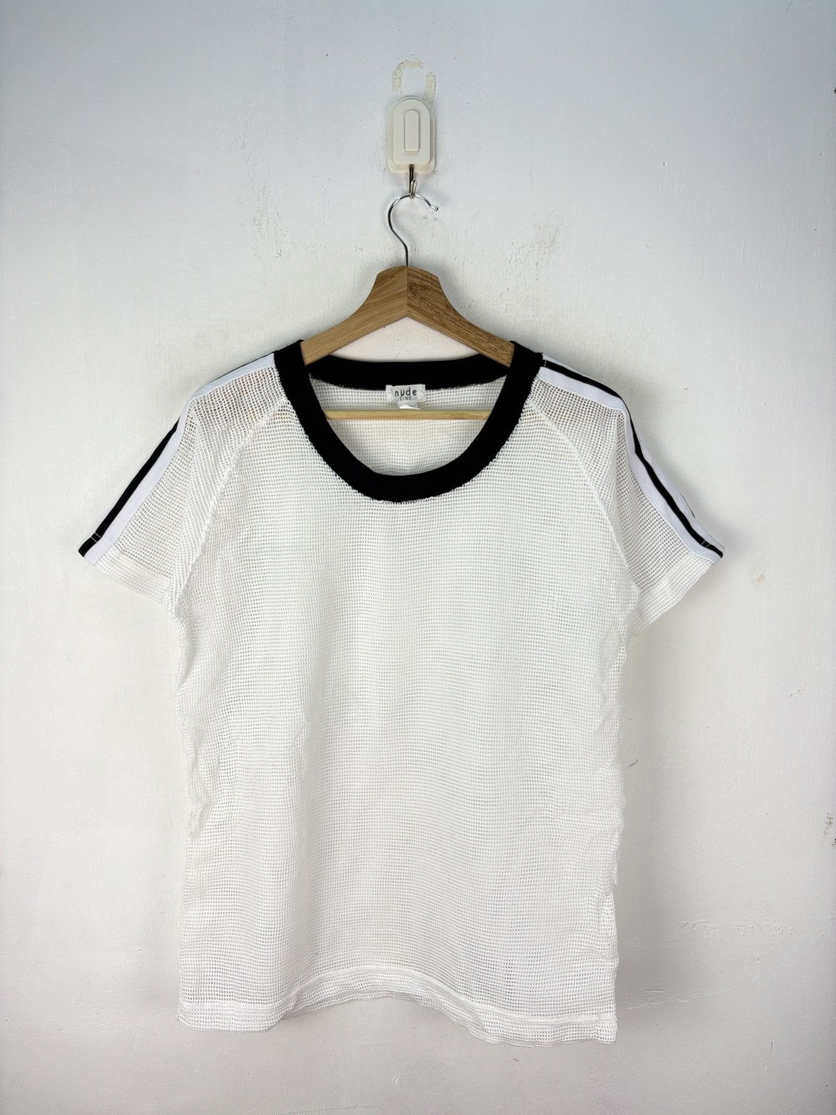 Japanese Brand Vintage Nüde Line Mesh Tshirt Size US M / EU 48-50 / 2 - 1 Thumbnail