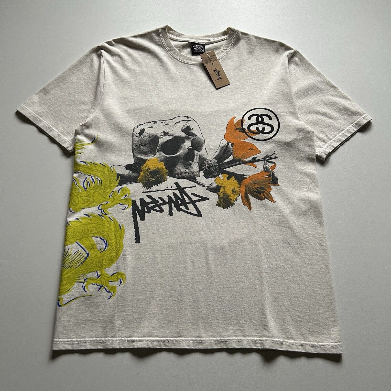 Streetwear × Stussy Stussy Stones Pigment Dyed Rock T-Shirt