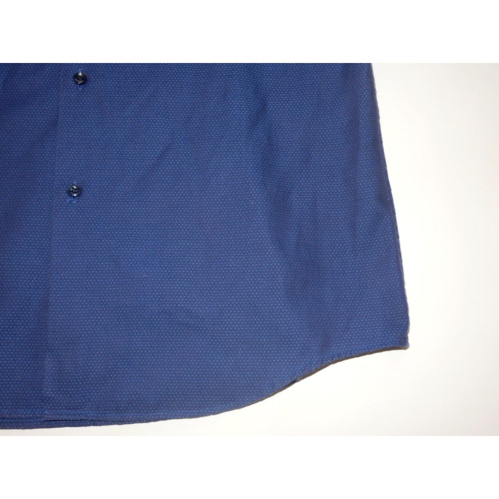 Hugo Boss HUGO BOSS Men's Long Sleeve Button Front Shirt Size 16.5/42 Slim Shirt Mens Blue Cotton Italy Slim Size US L / EU 52-54 / 3 - 3 Thumbnail