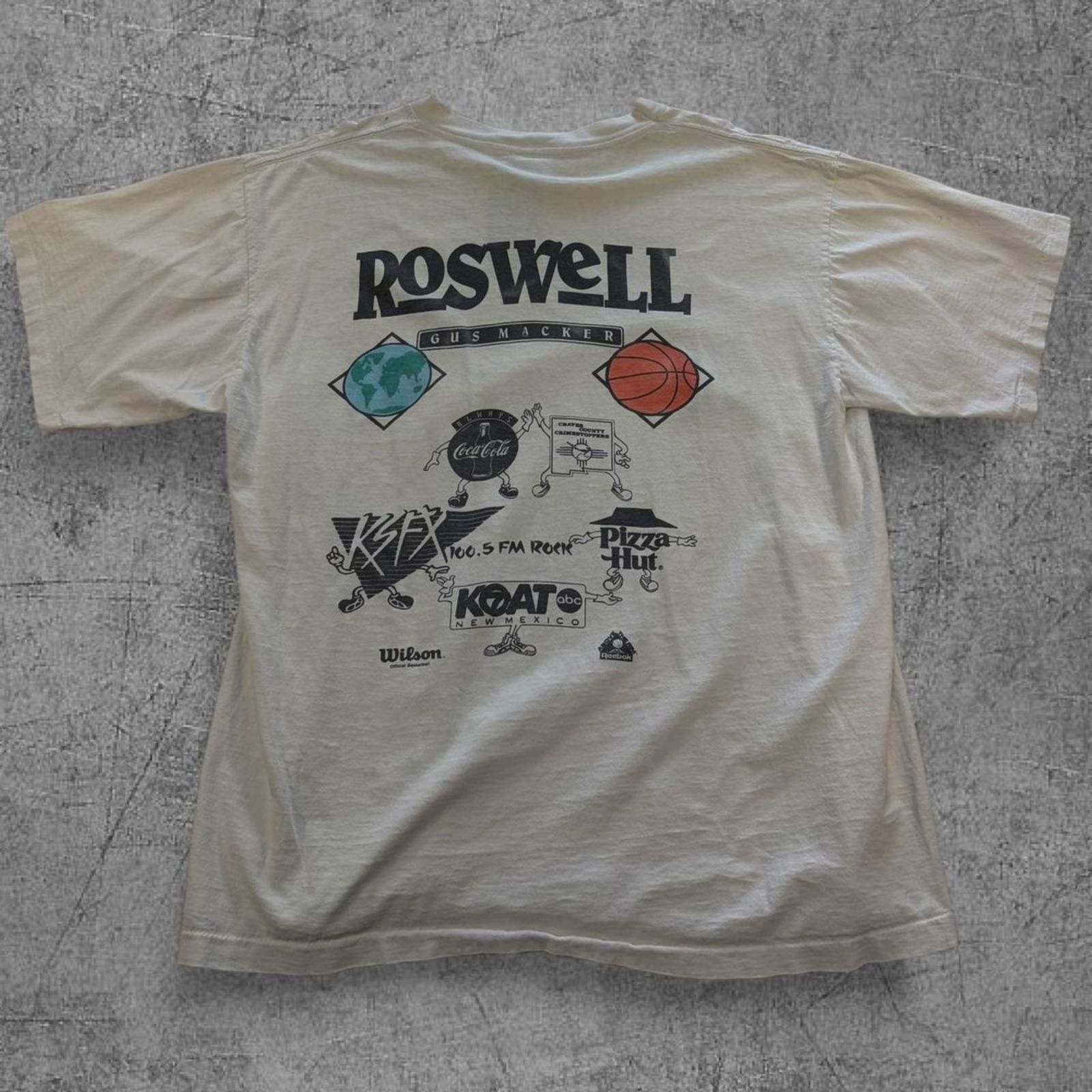 Vintage 1995 Gus Macker Roswell Basketball Tee Size US XL / EU 56 / 4 - 5 Thumbnail