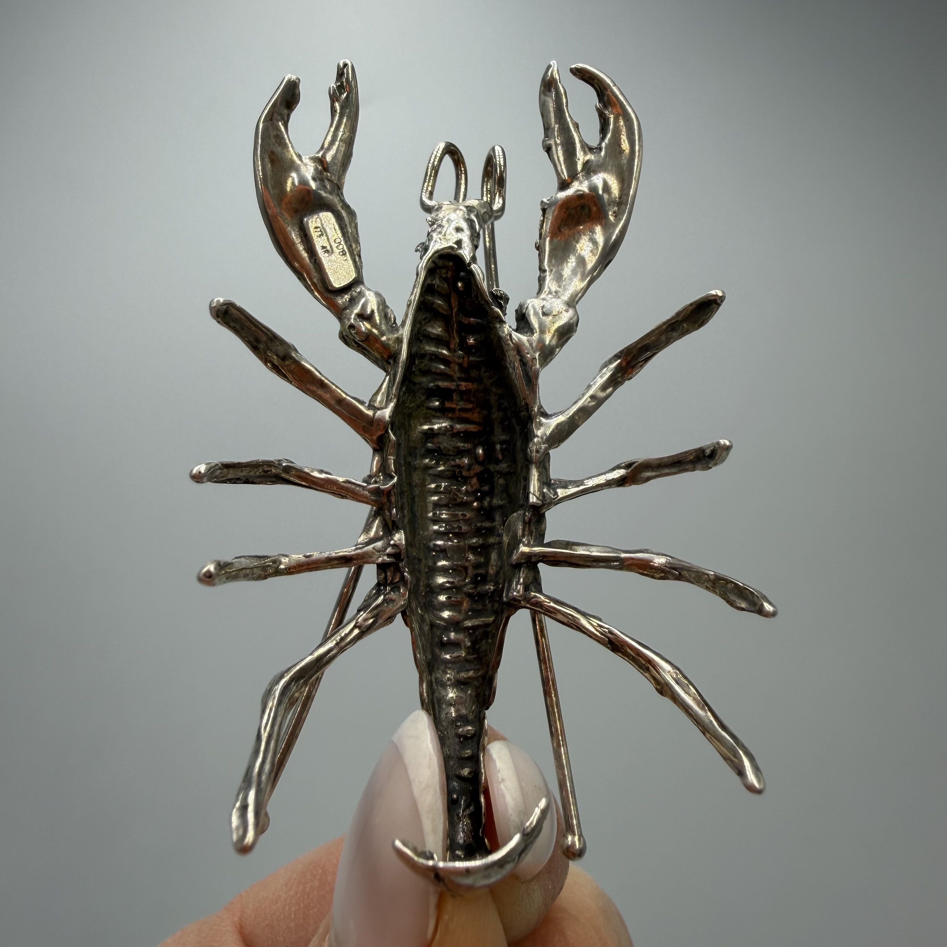 Vintage Vintage Italian 800 Silver Lobster Figurine Miniature Size ONE SIZE - 9 Thumbnail