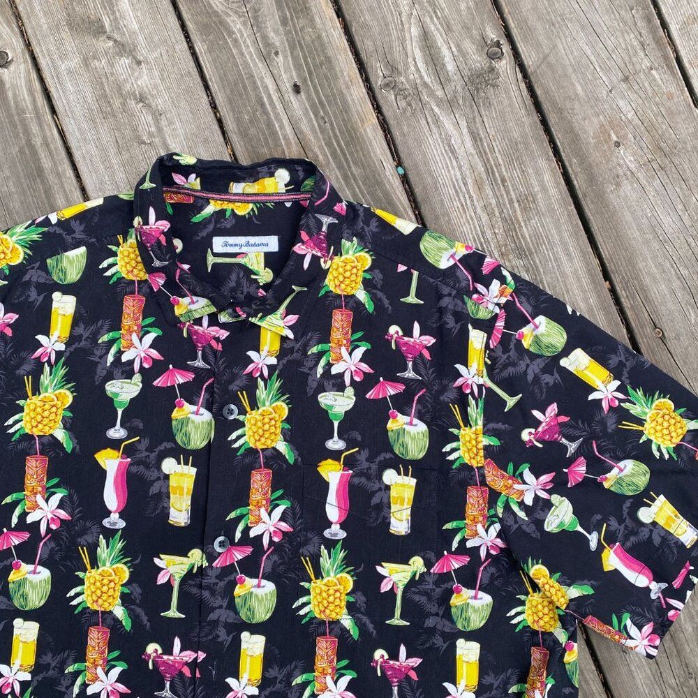 Tommy Bahama Tommy Bahama Bartenders Choice Regular-Fit Drink-print Silk Size US XL / EU 56 / 4 - 4 Thumbnail