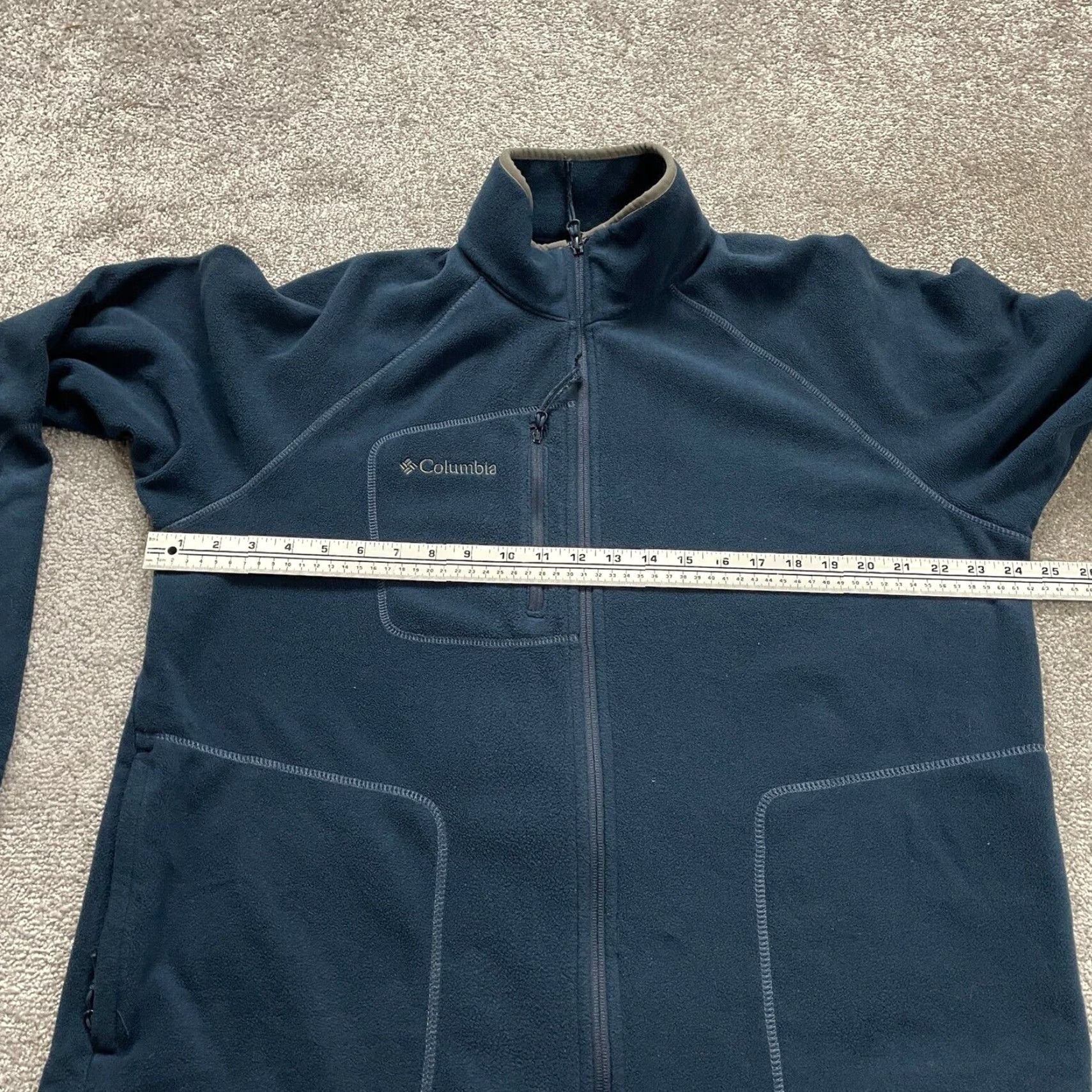 Vintage Columbia Jacket Adult L Mens Blue Fleece Full Zip Pockets Mock Neck Western Trek Size US L / EU 52-54 / 3 - 7 Thumbnail