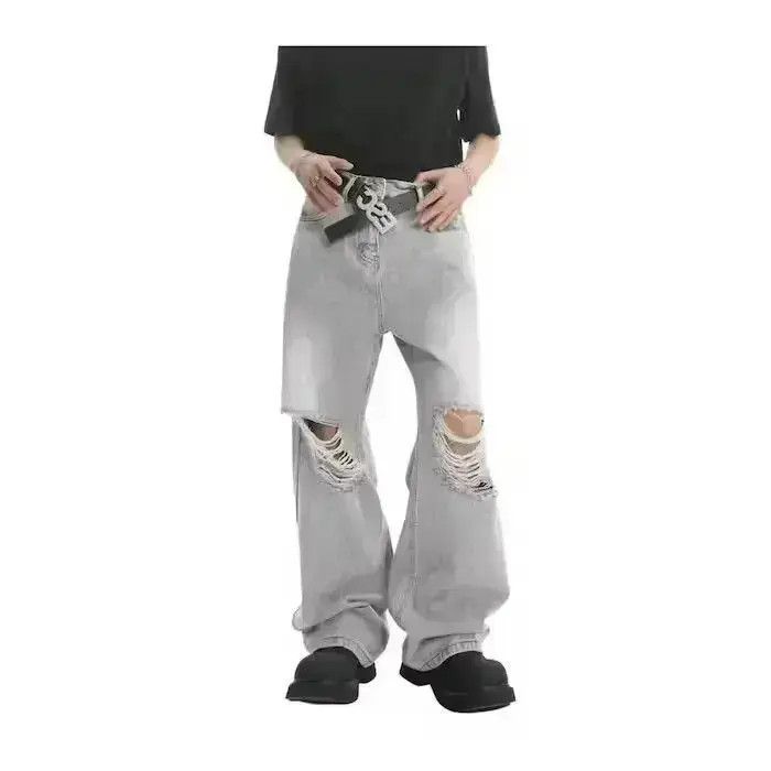 Japanese Brand Baggy Ripped Denim Jeans Size US 32 / EU 48 - 5 Thumbnail