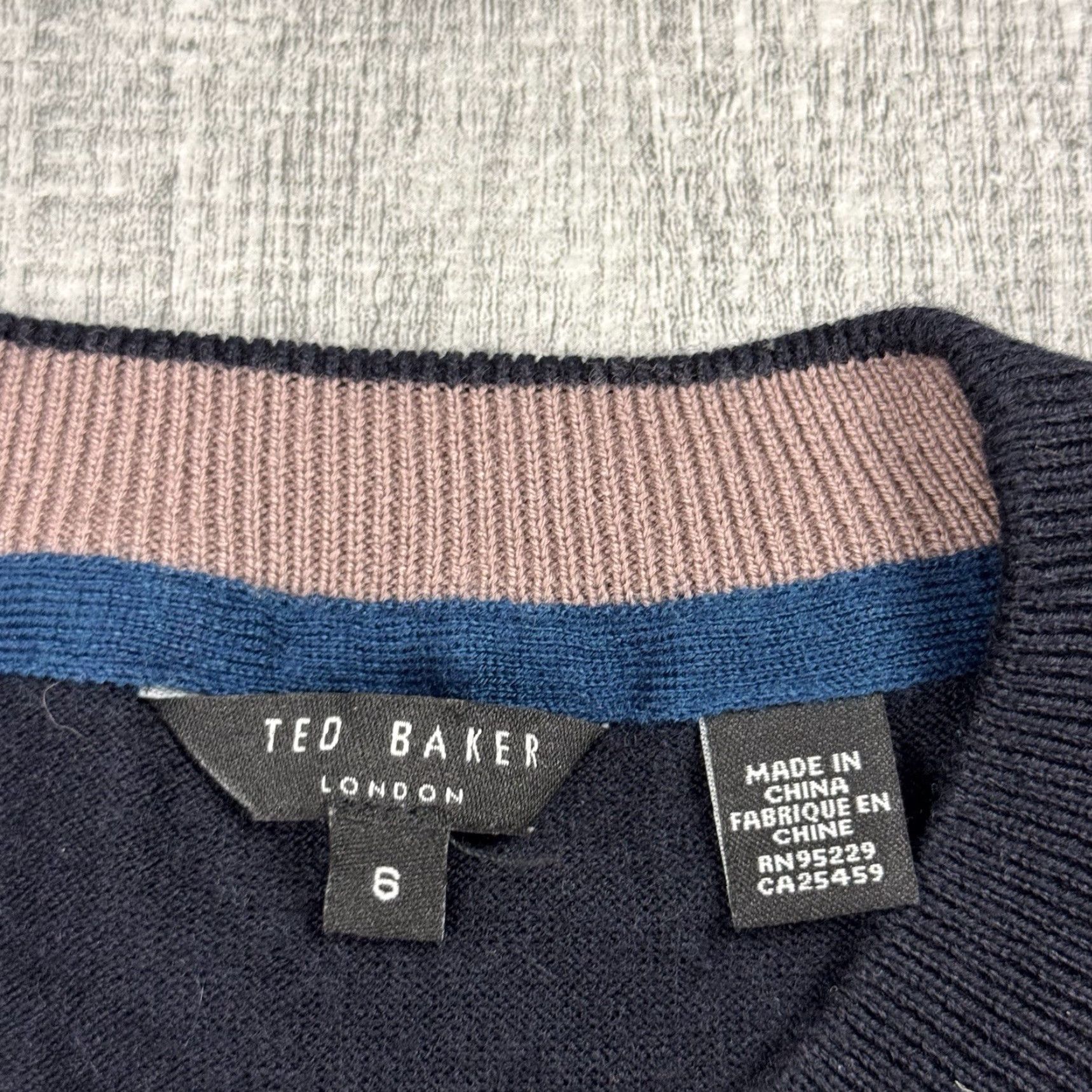 Ted Baker VINTAGE Ted Baker Sweater Mens Size 6 Crew Neck Lightweight Wool-Blend Micro Striped Pull Over Size US S / EU 44-46 / 1 - 3 Thumbnail
