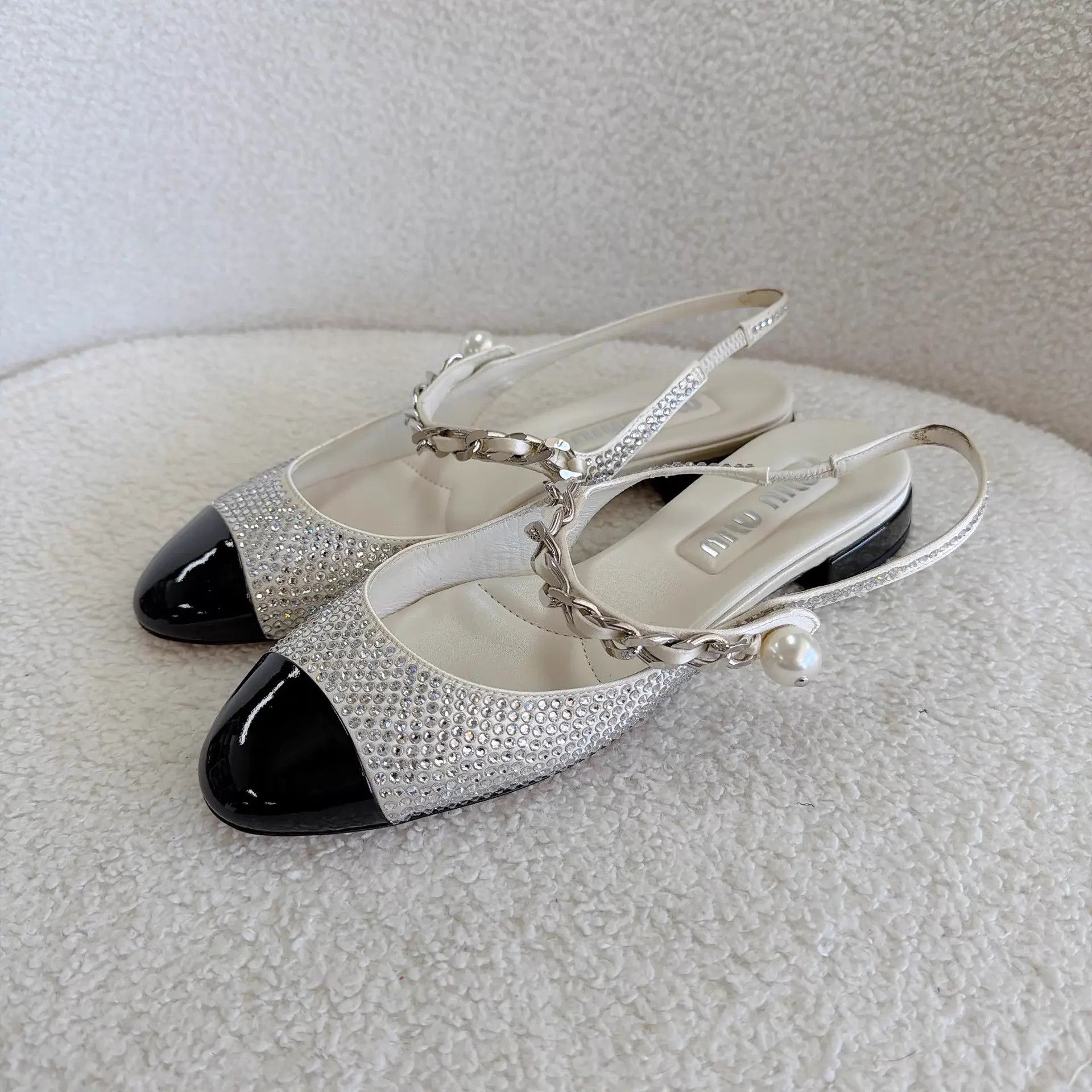 Miu Miu MIU MIU Crystal-Embellished Mary Jane Shoes 36.5 Size US 6 / IT 36 - 1 Thumbnail