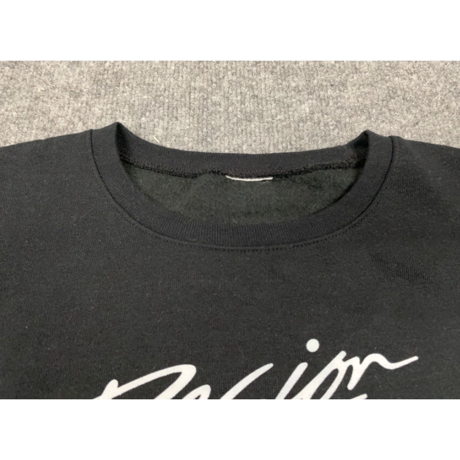 Vintage VTG 90s Black White Gymnastics Print Sweatshirt Women's Medium Stripes Pullover Size M / US 6-8 / IT 42-44 - 4 Thumbnail