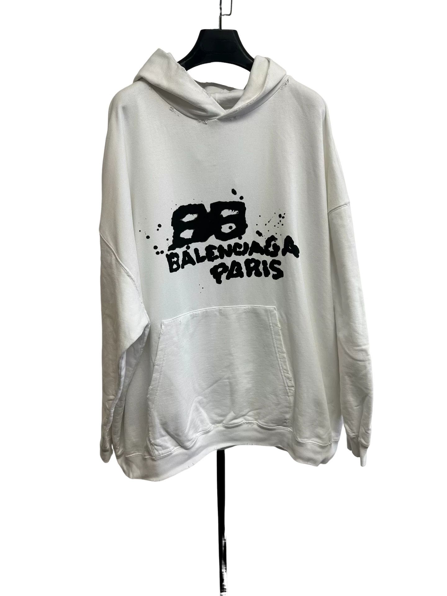 Balenciaga Balenciaga BB Graffiti Logo Hoodie M Size US M / EU 48-50 / 2 - 1 Thumbnail
