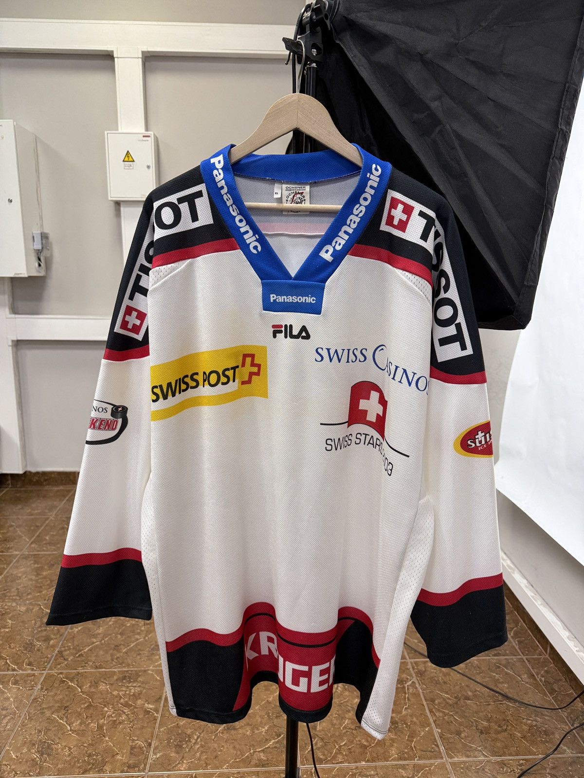 Fila 🇨🇭Vintage 2003 Fila Swiss Stars Hockey Jersey Tissot Skoda Size US XL / EU 56 / 4 - 1 Thumbnail