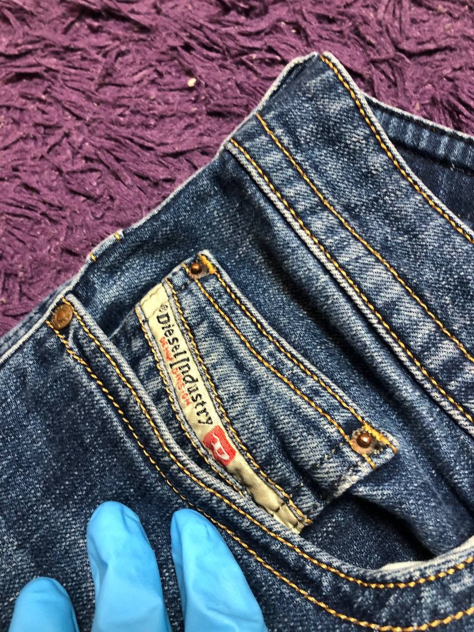 Diesel Vintage Distressed Thrashed Jeans Y2K DIESEL THAVAR Size 32" / US 10 / IT 46 - 6 Thumbnail