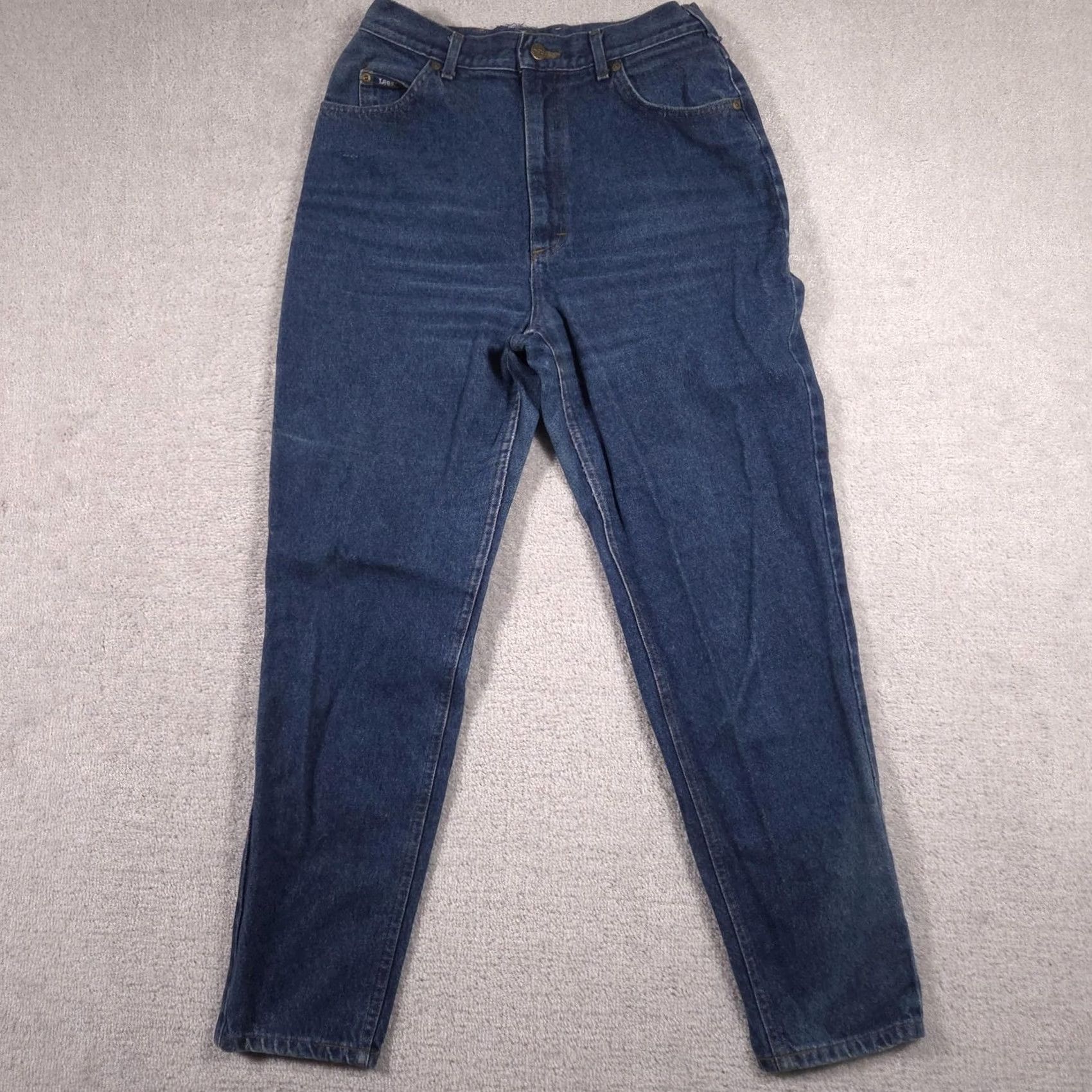 Lee VINTAGE Lee Jeans Womens 14 Blue Relaxed Tapered Medium Wash Denim Pants 90s Size 36" / US 14 / IT 50 - 2 Thumbnail