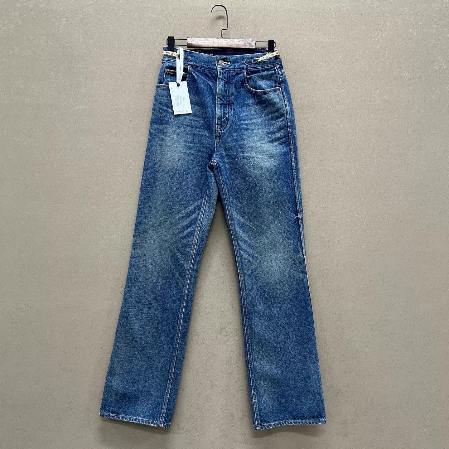 Celine Celine Triomphe Metallic Chain Jeans Size 27 New With Tags Size 27" / US 4 / IT 40 - 1 Thumbnail