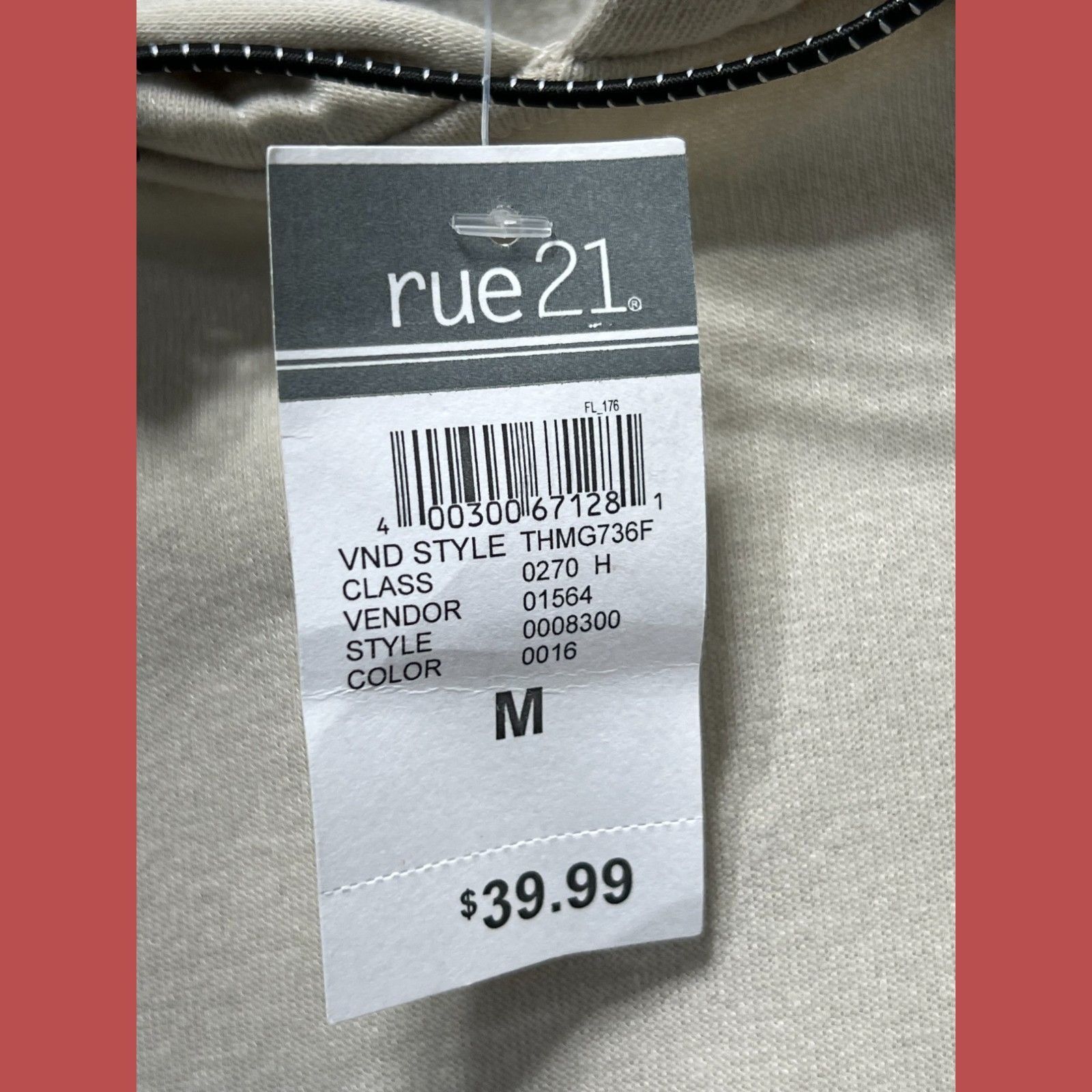 rue21 Rue 21 - Men's Long Sleeve Hooded Sweatshirt - Beige - Mediu Size US M / EU 48-50 / 2 - 8 Thumbnail