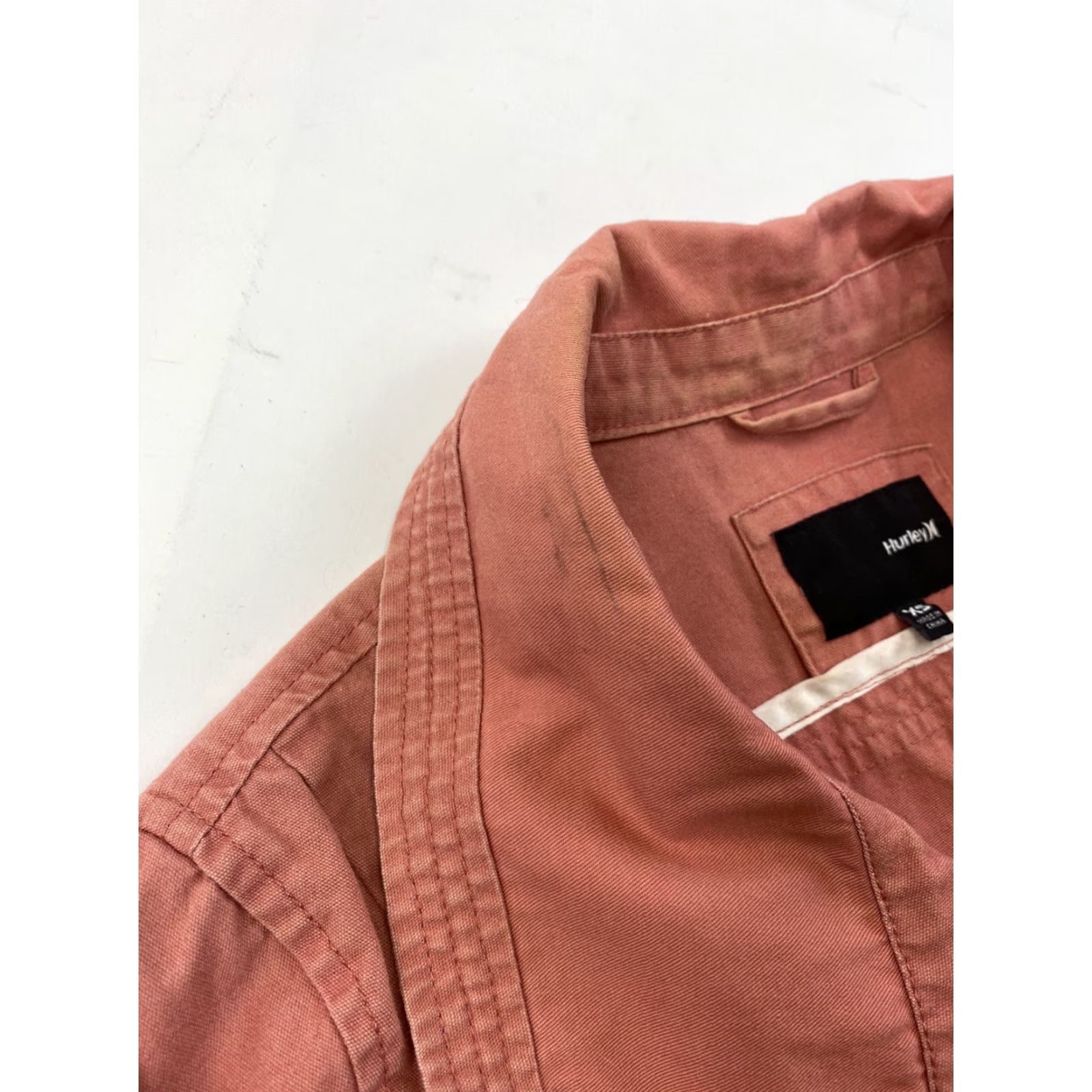 Hurley Hurley Jacket Womens XS Peach Orange 3/4 Sleeve Zip Pockets Casual Biker Motorcycle Size XS / US 0-2 / IT 36-38 - 5 Thumbnail
