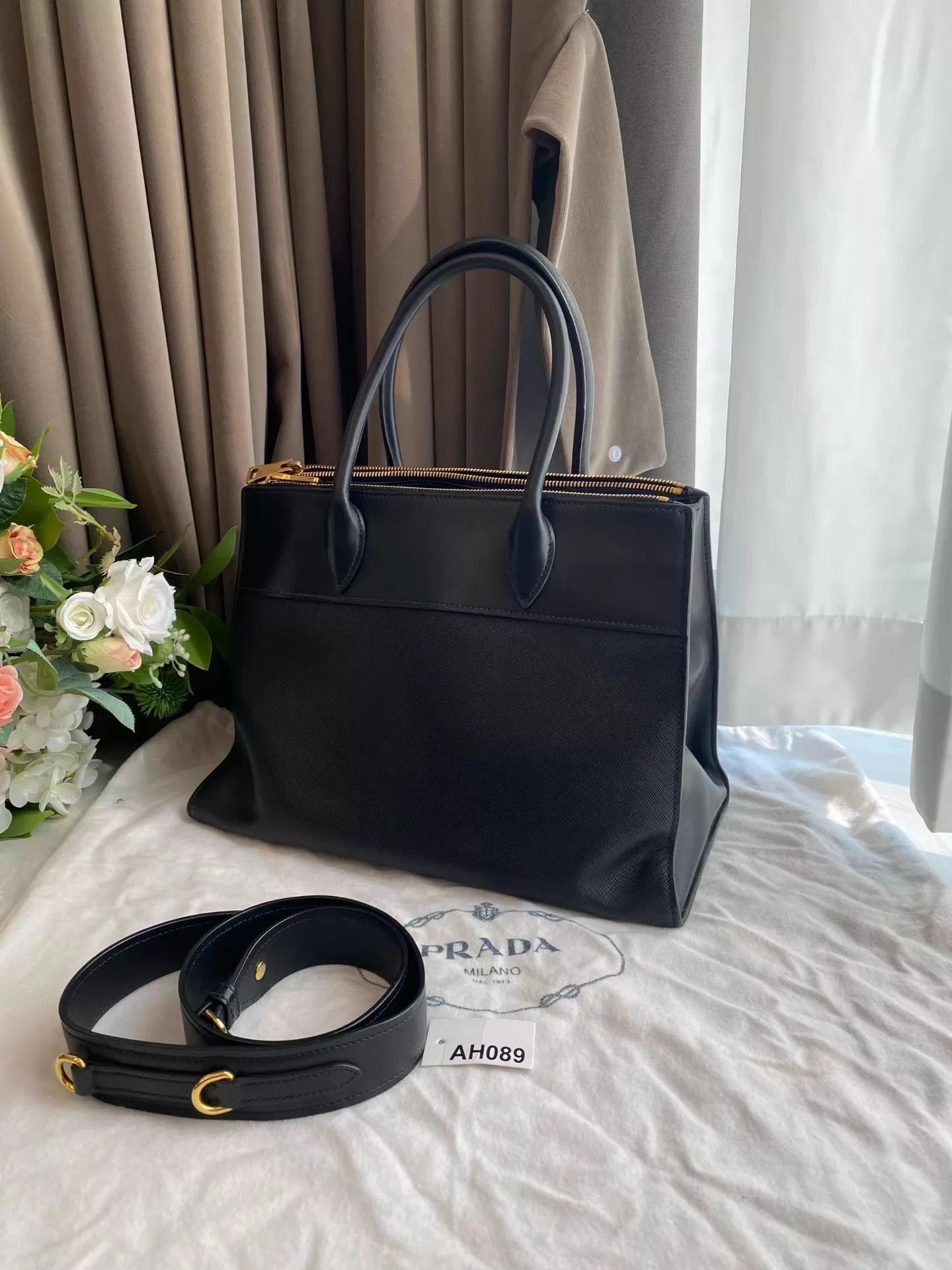 Prada Prada Saffiano Black Crossbody/Shoulder Bag AH089 Size ONE SIZE - 6 Thumbnail