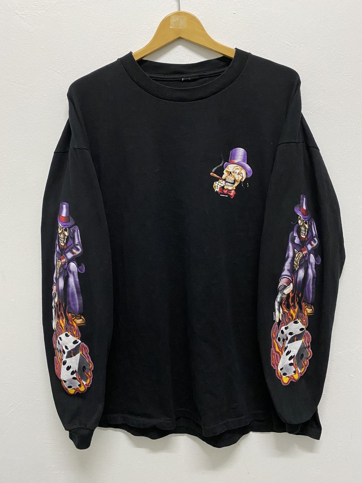 JNCO Vintage Skull Like Jnco Design Long Sleeve Flame Copyrights Size US L / EU 52-54 / 3 - 10 Thumbnail
