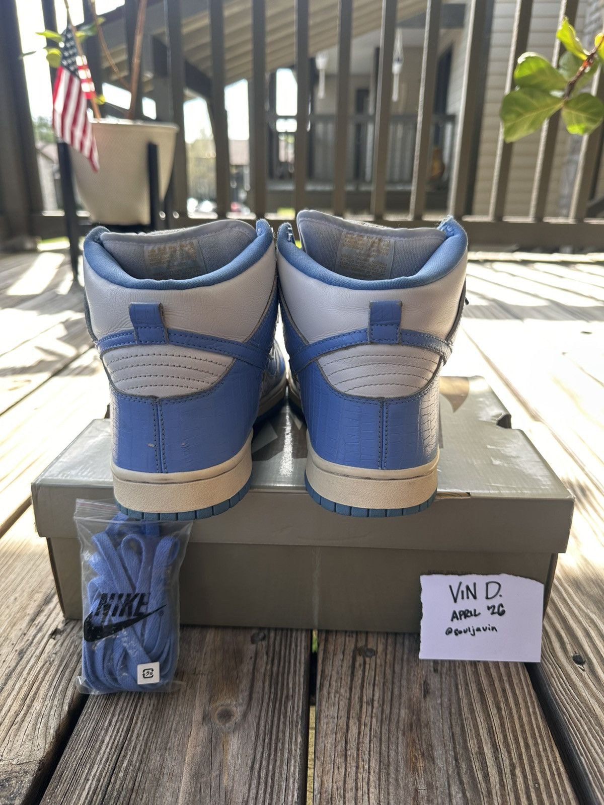 Nike × Supreme 2003 Dunk High SB “Blue Stars” Size 10.5 Size US 10.5 / EU 43-44 - 5 Thumbnail
