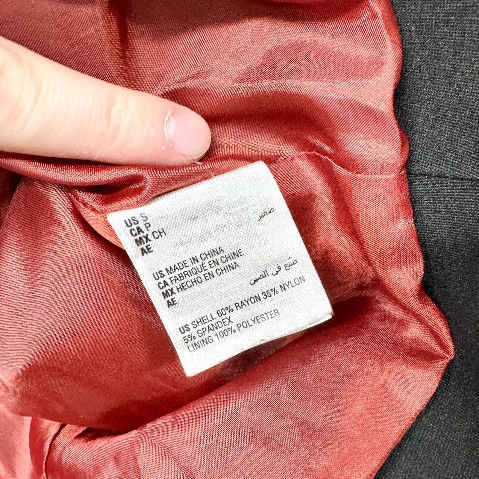 Other INC International Concepts S Faux Leather Trim Jacket Blazer Size S / US 4 / IT 40 - 3 Thumbnail