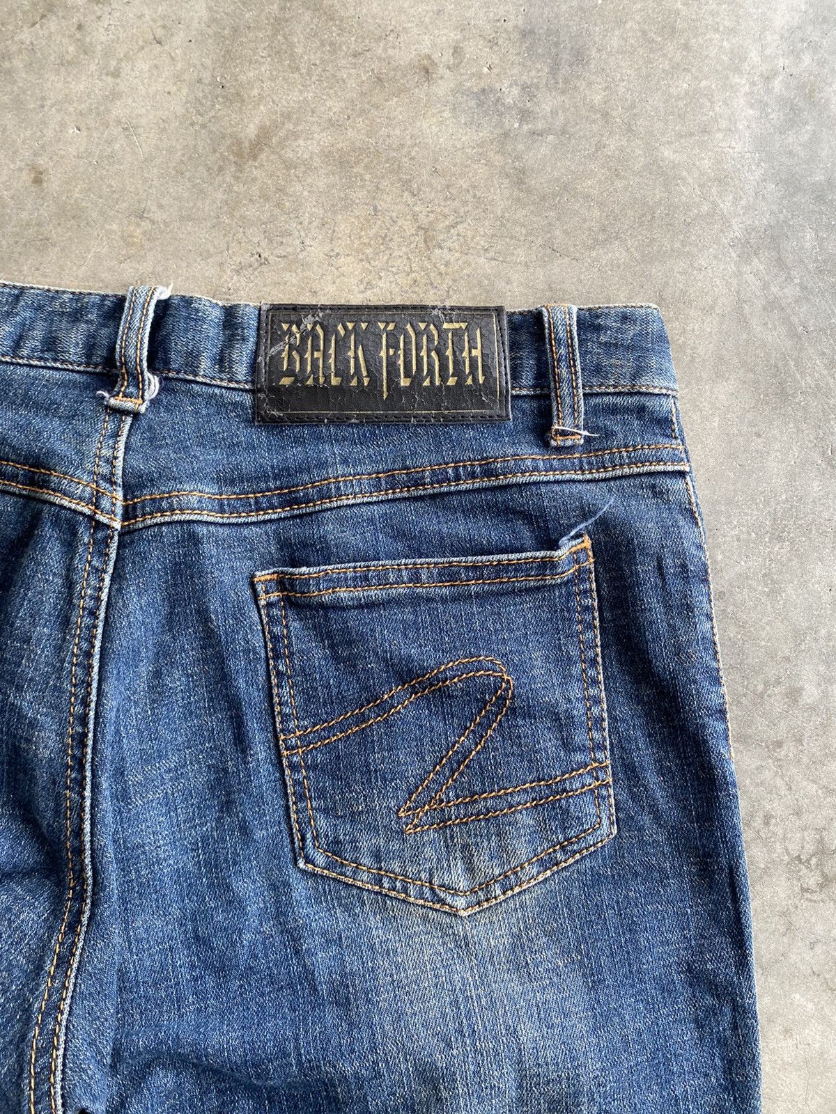 Japanese Brand Flare Jeans Back Forth Python Multi-pocket Size US 29 - 11 Thumbnail