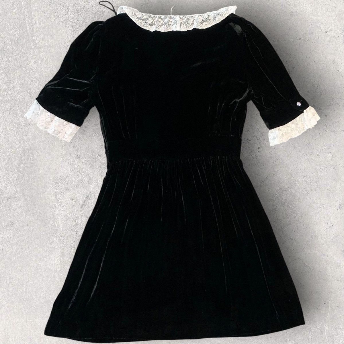 Miu Miu 2019 Miu Miu Crush Velvet and lace Dress Size XS / US 0-2 / IT 36-38 - 3 Thumbnail