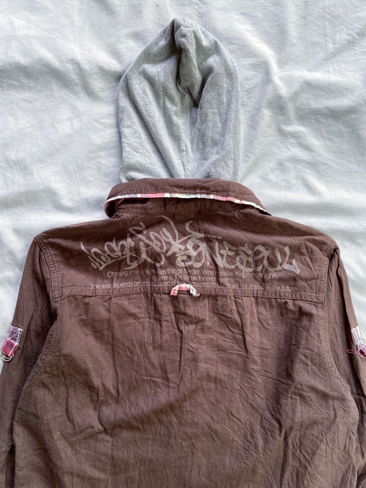 Japanese Brand B ONE SOUL STENCIL BUTTON DOWN SHIRT JUMPER STYLE Size US M / EU 48-50 / 2 - 16 Thumbnail