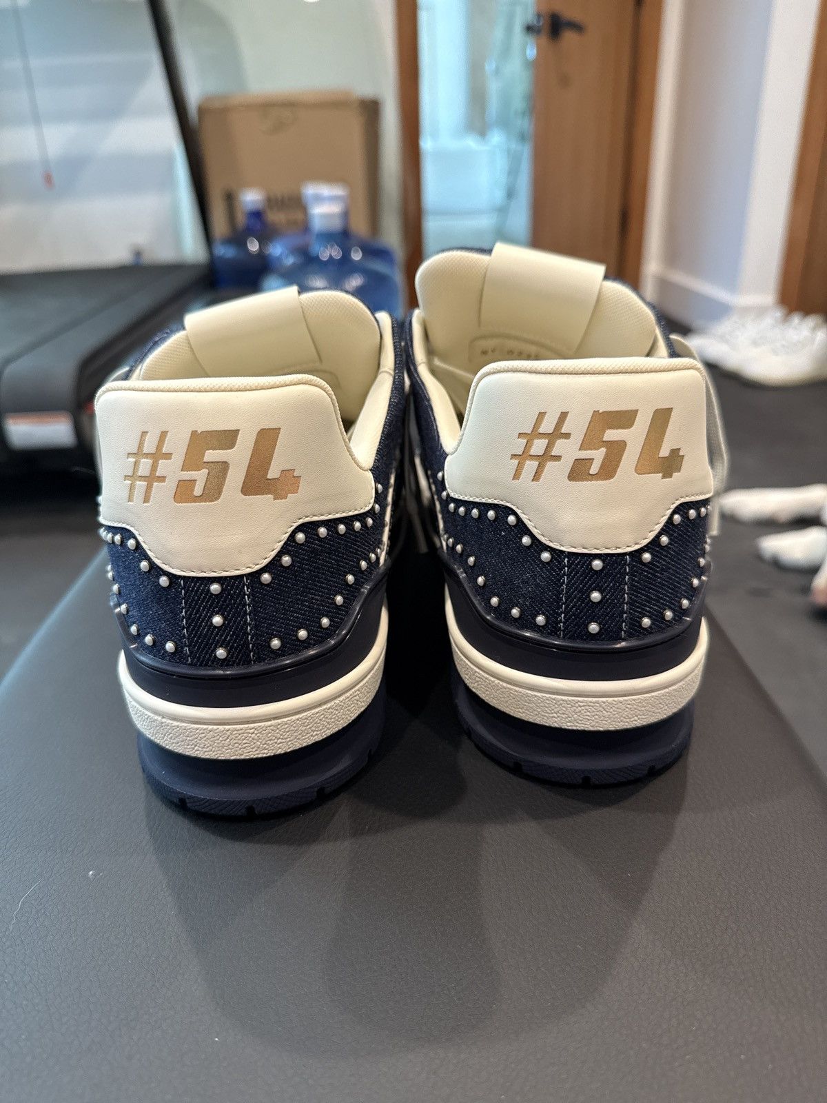 Louis Vuitton Louis Vuitton Trainer Sneaker – Denim Studded Size US 10 / EU 43 - 4 Thumbnail
