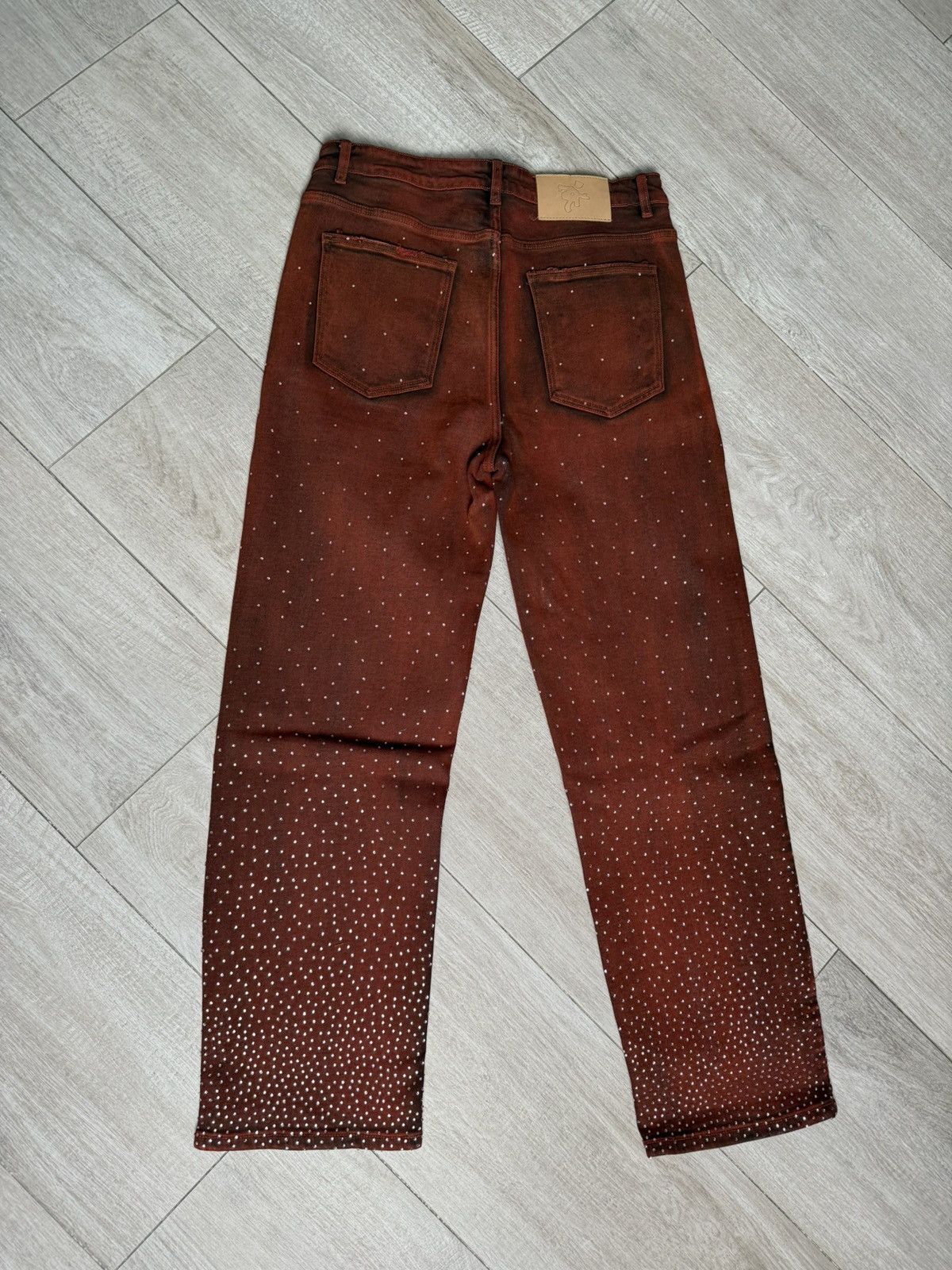 Other PROJECTCAPRI Red Rhinestone Jean Size US 34 / EU 50 - 6 Thumbnail