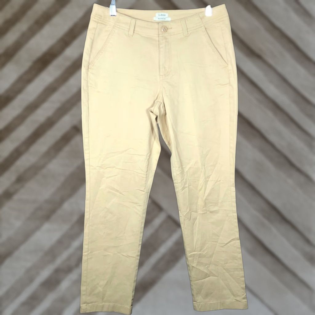 Vintage VINTAGE LL Bean Womens Pants Tan Petite Favorite Fit Organic Cotton Stretch 6P Size 24" / US 00 / IT 34 - 1 Thumbnail
