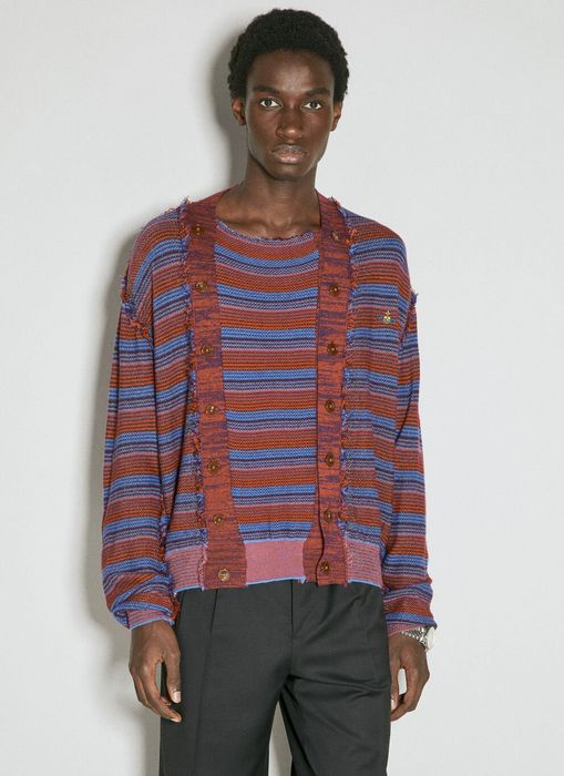 Vivienne Westwood Stripe Broken Stitch Knit Cardigan | Grailed