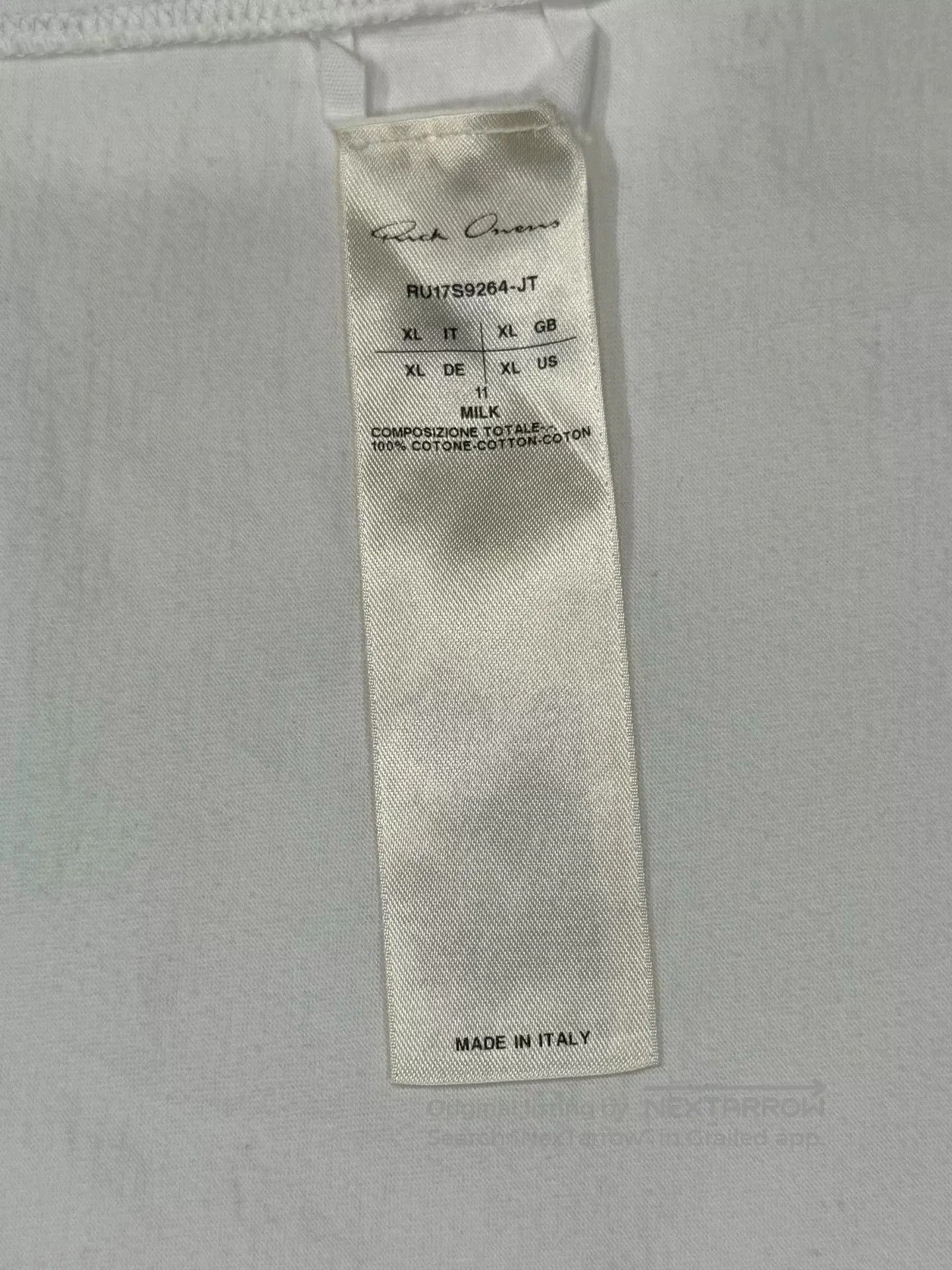 Rick Owens rick owens short sleeve white t. Size US S / EU 44-46 / 1 - 6 Thumbnail