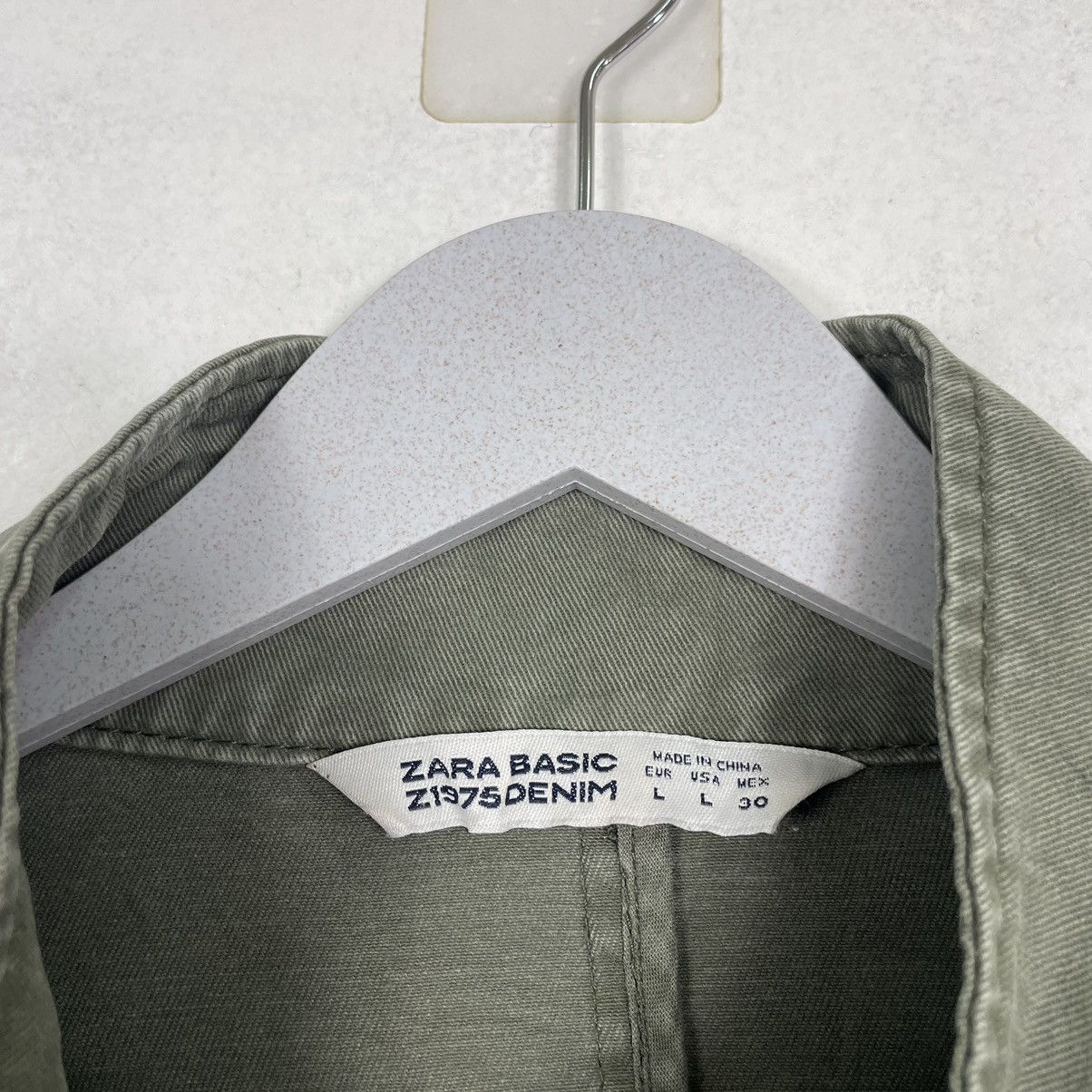 Japanese Brand 💥ZARA EMBROIDERY WORDING ARMY JACKET Size US L / EU 52-54 / 3 - 9 Thumbnail