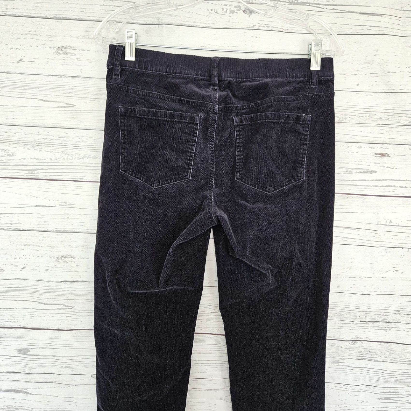 J. Jill J Jill Womens Corduroy Pants Sz Small Black Pull On Mid Rise Size 26" / US 2 / IT 38 - 4 Thumbnail