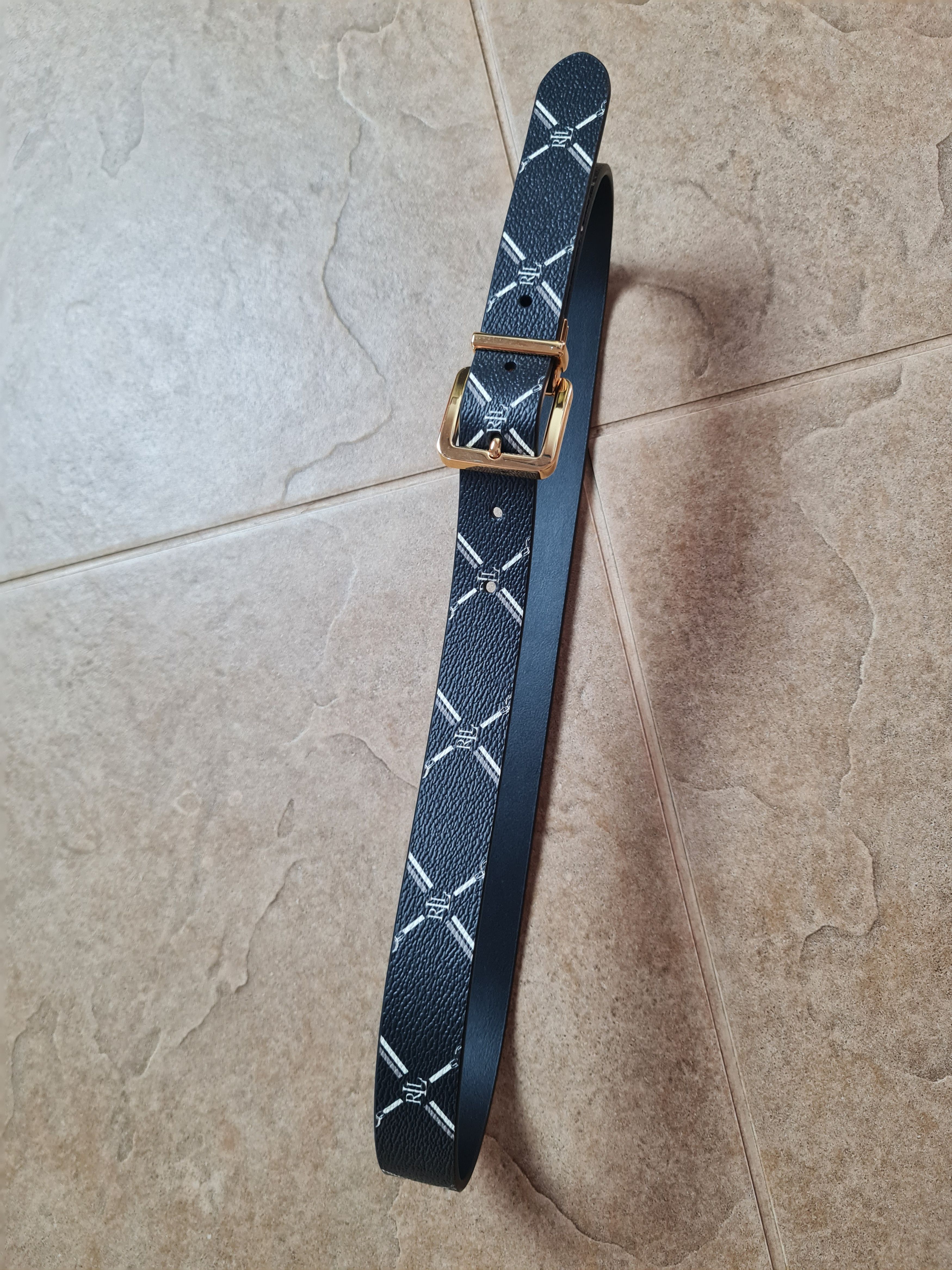 Polo Ralph Lauren Lauren Ralph Lauren Polo Leather belt monogram RPL RL Size ONE SIZE - 4 Thumbnail