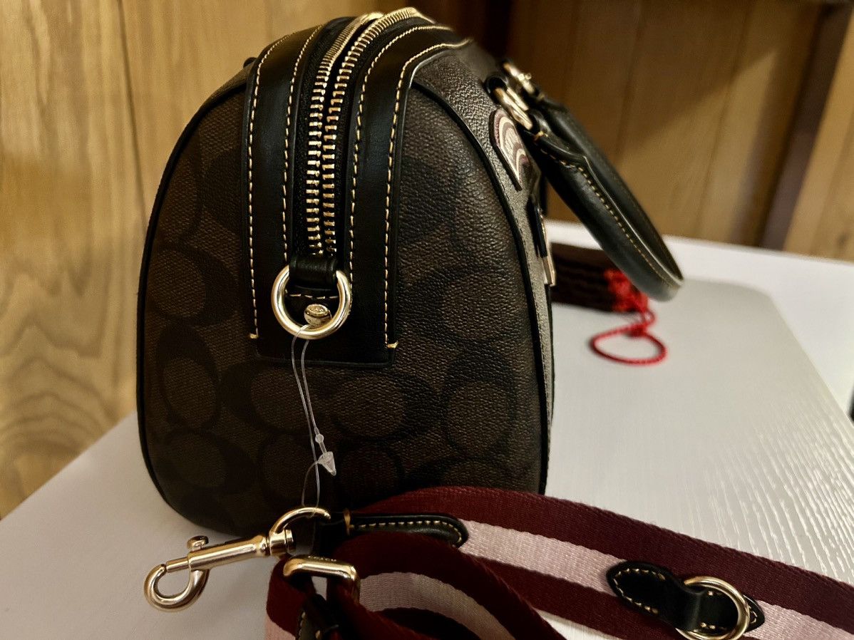 Coach Rowan Satchel Crossbody Signature Canvas w/ Ski Patches Size ONE SIZE - 6 Thumbnail