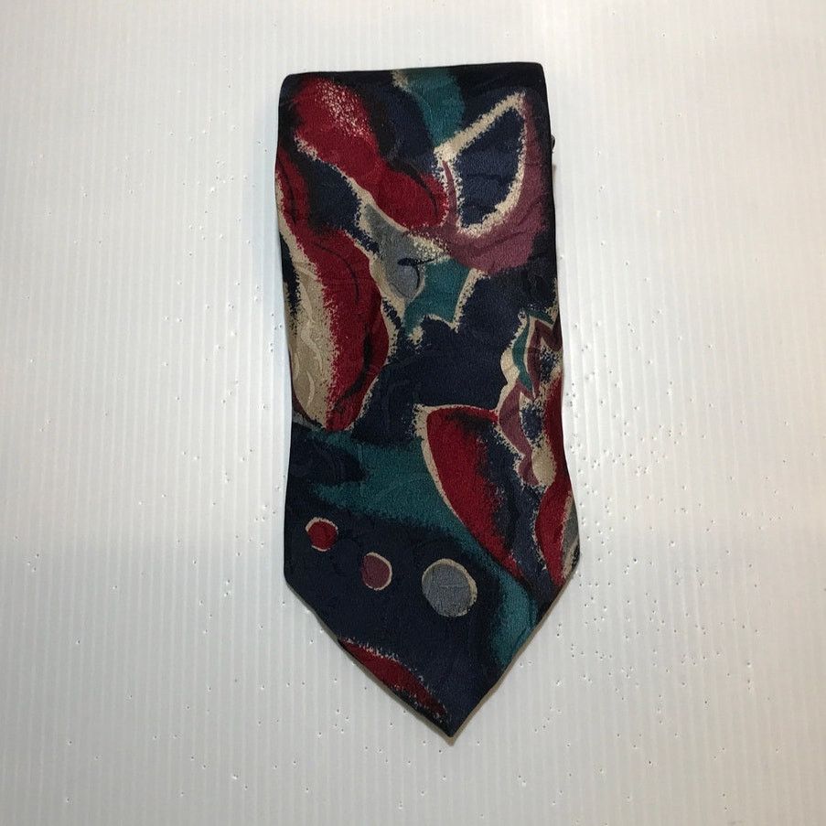 Other JT Beckett Black Abstract Classic Wide Men Necktie Size ONE SIZE - 1 Thumbnail