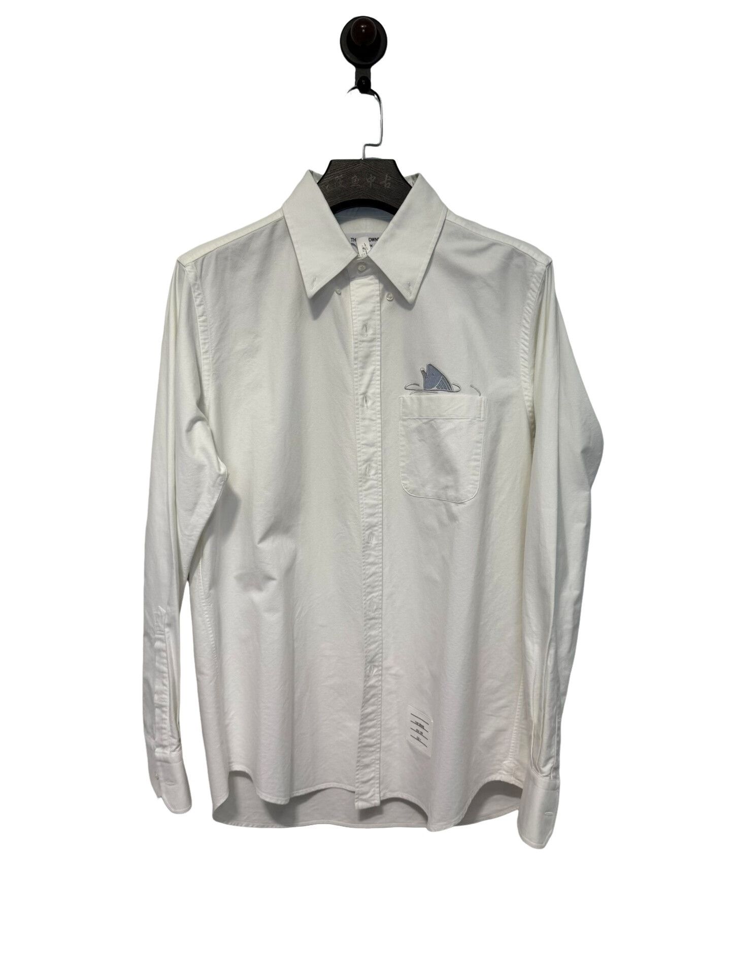 Thom Browne Thom Browne Fish Embroidery Button Up Shirt Size 4 Size US XL / EU 56 / 4 - 1 Thumbnail
