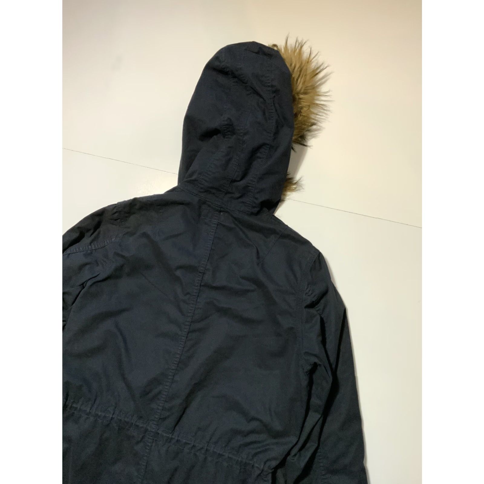 Vintage Vanquish Shibuya Tokyo Japan Navy Blue Faux Fur Hooded Fishtail Parka Jacket SM Mens Size S Blue Hooded Parka Jacket Size US S / EU 44-46 / 1 - 6 Thumbnail