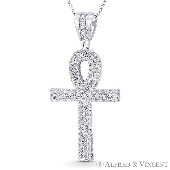 Other Egyptian Ankh Cross Key-of-Life CZ Crystal Pave Pendant Size ONE SIZE - 1 Preview