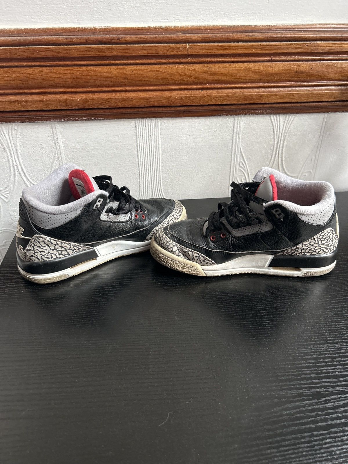 Jordan Brand × Nike JORDAN 3 RETRO OG BLACK CEMENT Size US 6.5 / EU 39-40 - 3 Thumbnail
