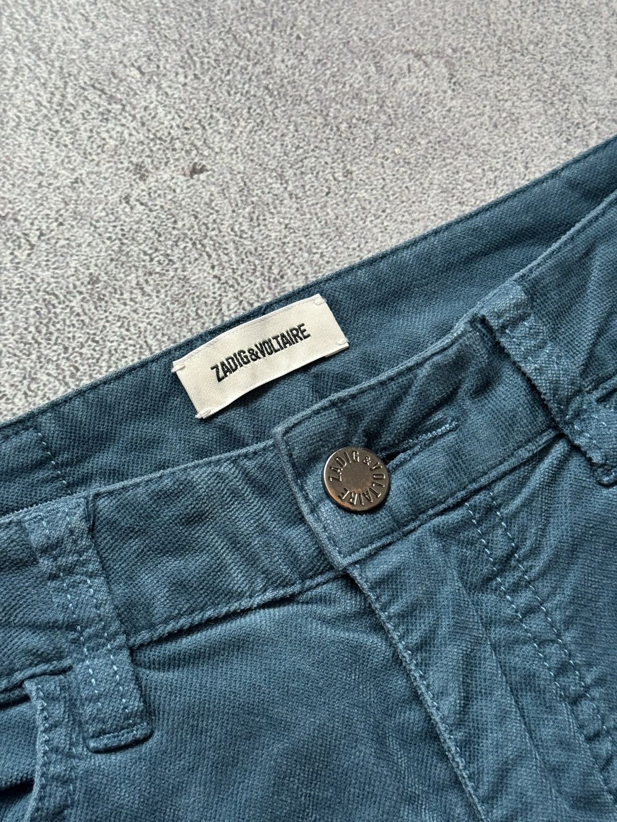 Designer × Zadig & Voltaire Zadig & Voltaire 36 eva zip velours pant trouser chino Jean Size 25" / US 0 / IT 36 - 6 Thumbnail