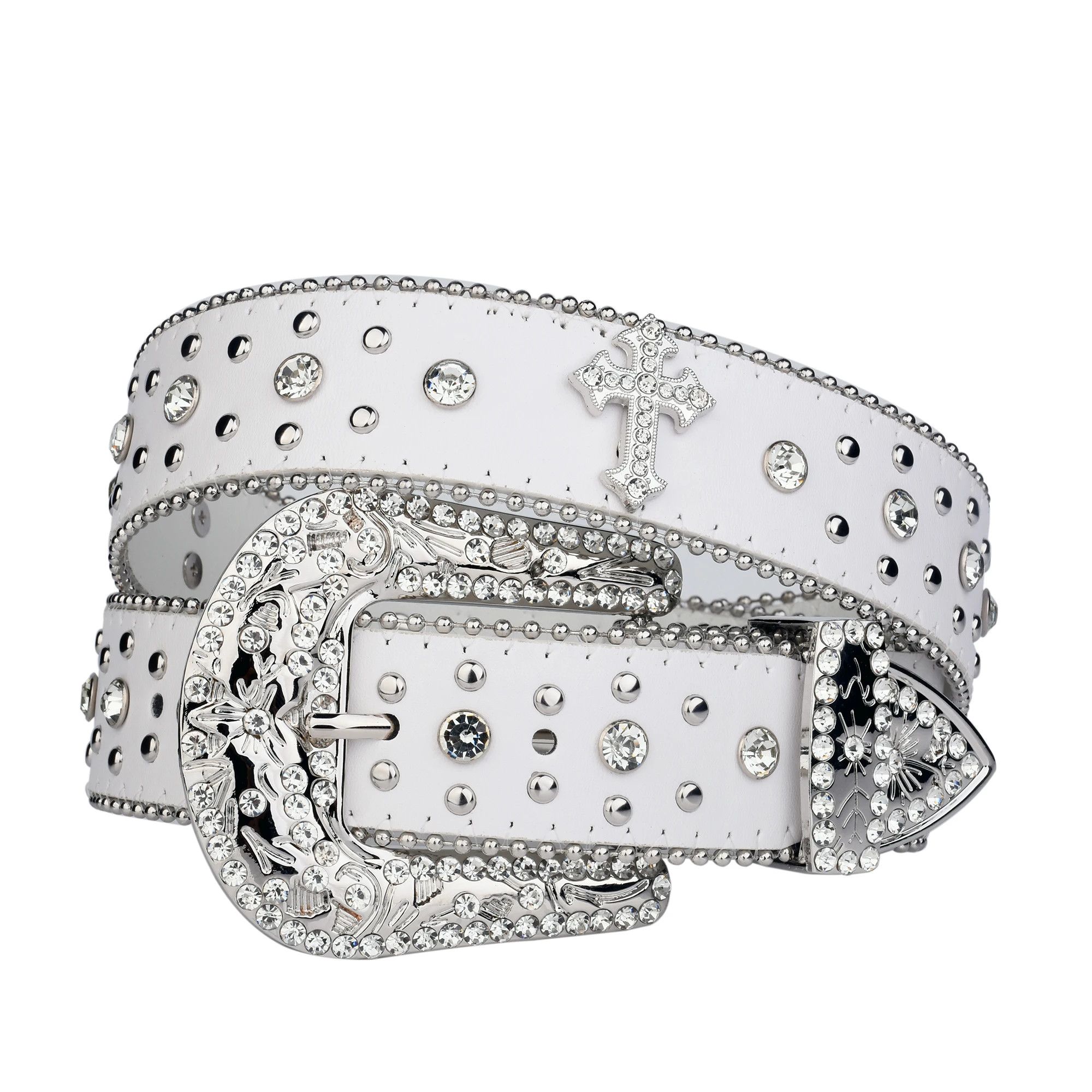 Japanese Brand Punk Rhinestone Cross Belt Size ONE SIZE - 2 Thumbnail
