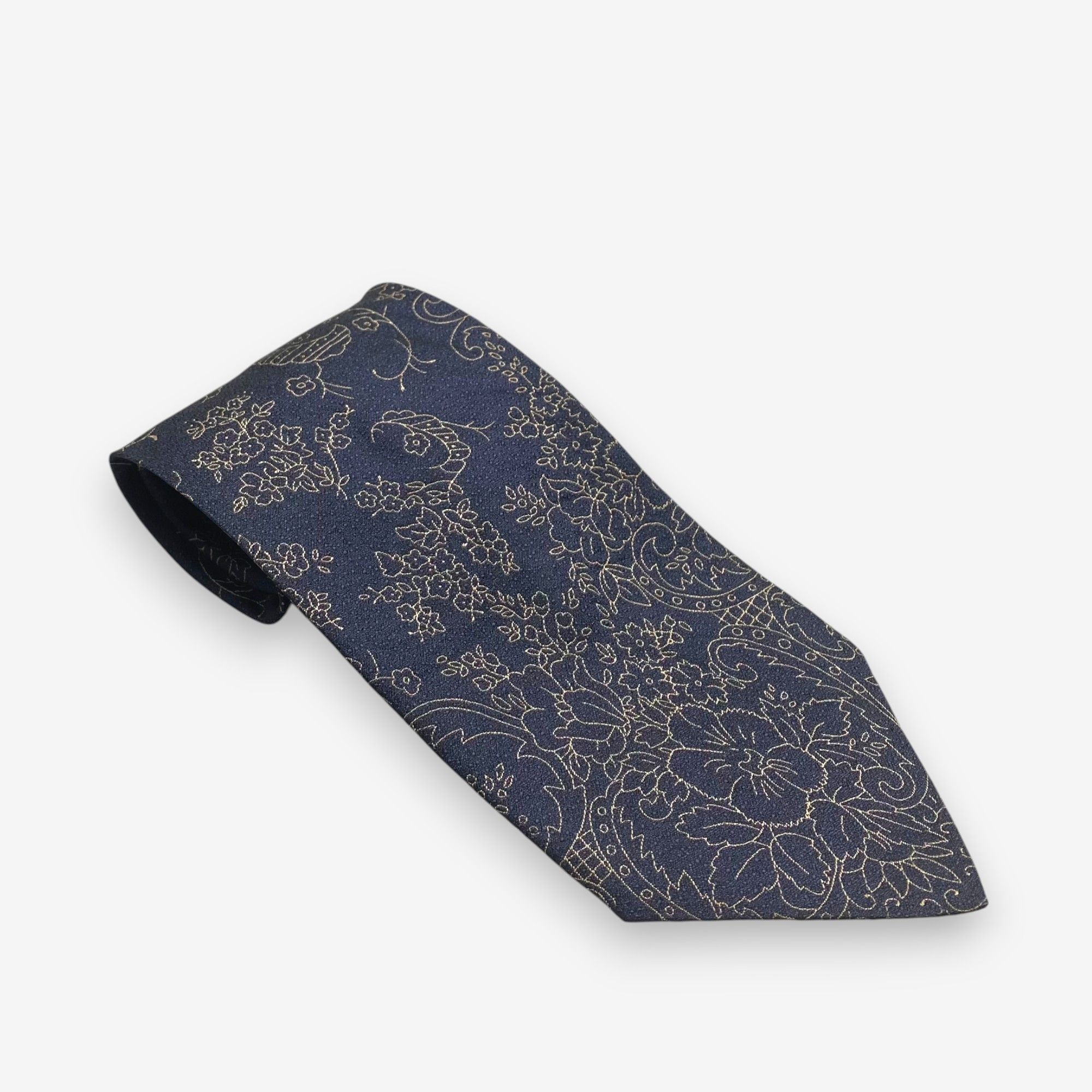 Japanese Brand Vintage SILK Necktie Cravate Pure Silk Neck Tie Size ONE SIZE - 1 Thumbnail