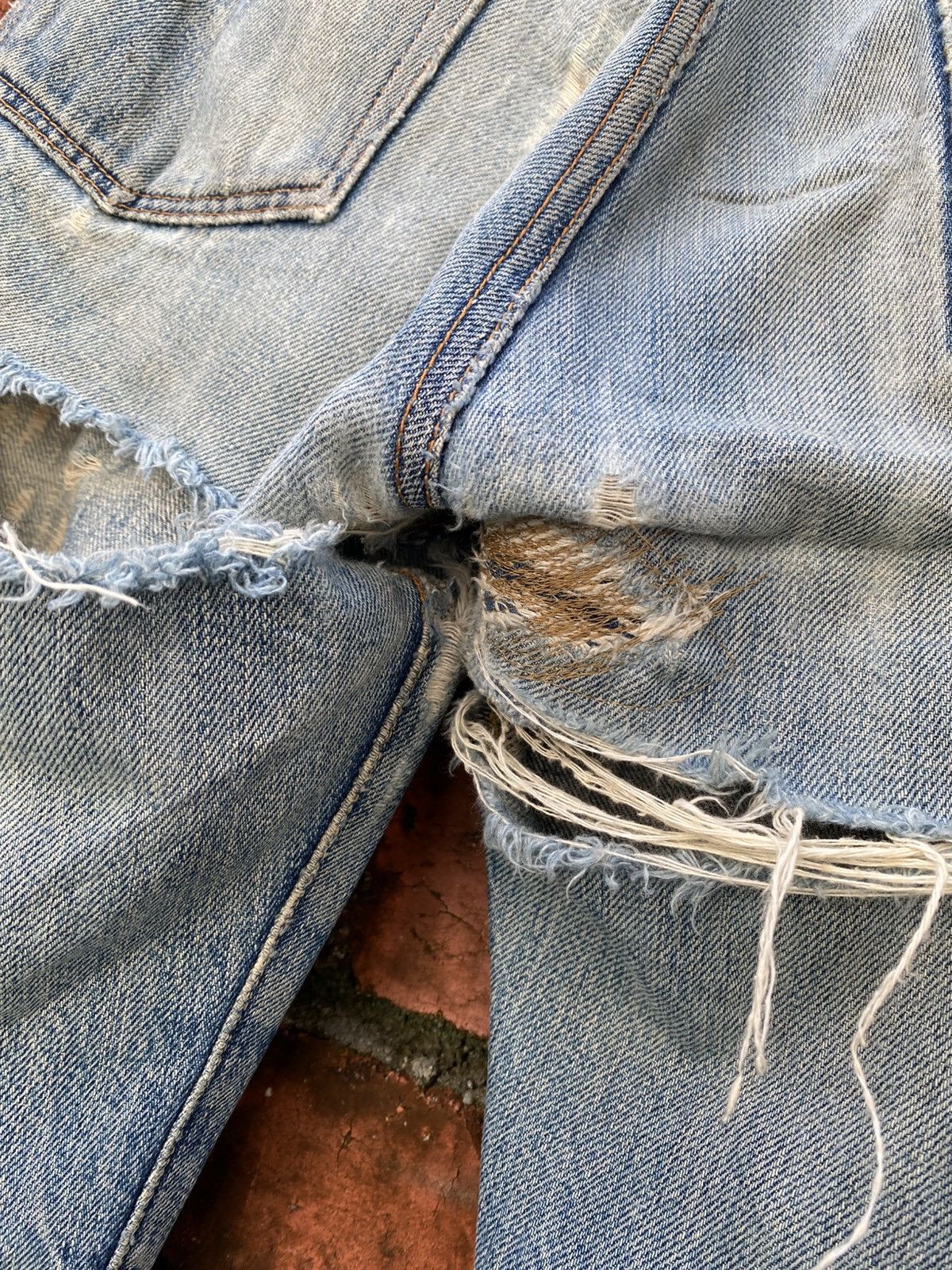 Levi's Vintage Clothing W30x30 Vintage LVC 501 big E redline distressed destroyed Size US 30 / EU 46 - 8 Thumbnail