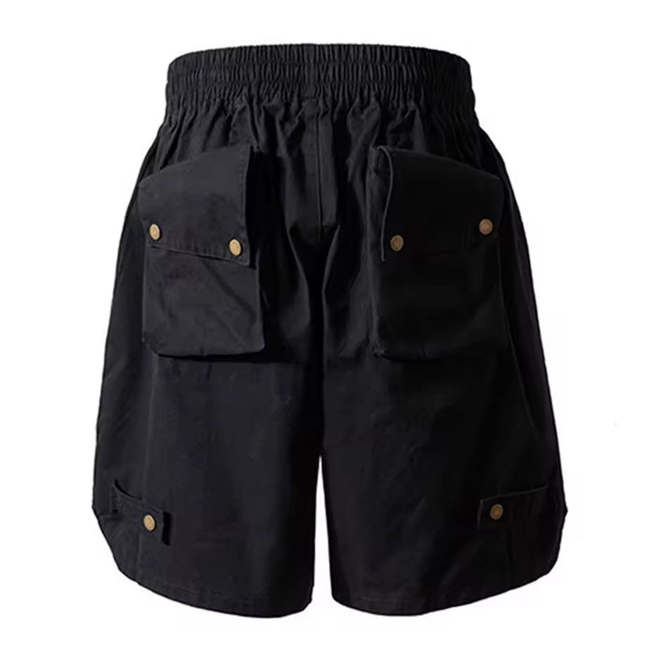 Designer × Vintage Cargo Y2K Streetwear Loose Techwear Black Shorts Size US 34 / EU 50 - 4 Thumbnail