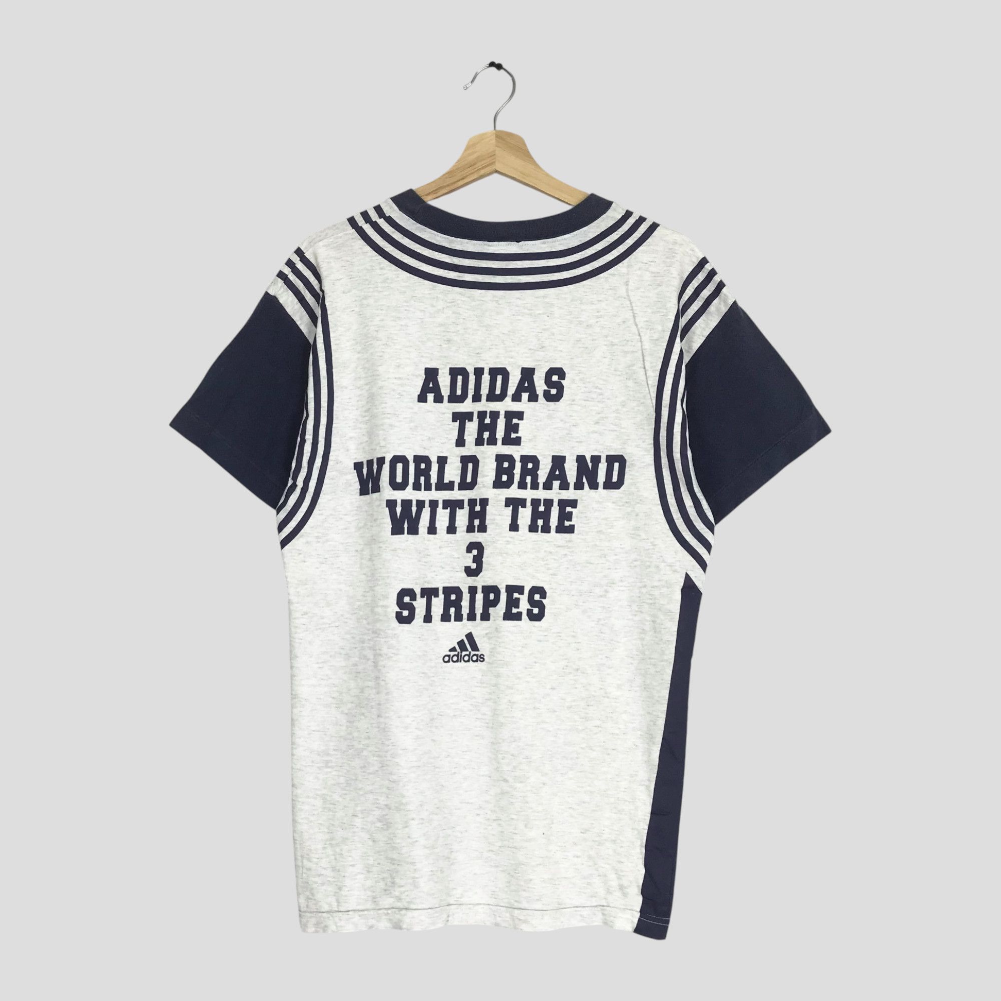 Adidas Vintage 90's Adidas Trefoil Gray - 12 Size US M / EU 48-50 / 2 - 4 Thumbnail