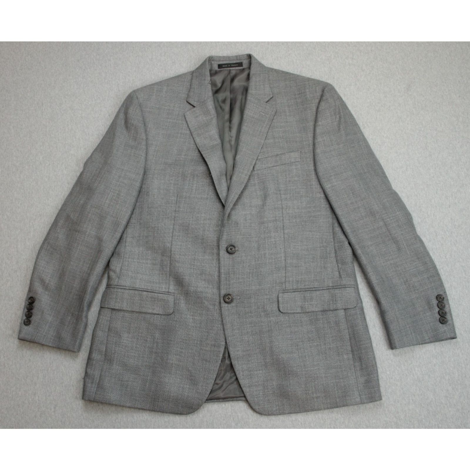 Lauren Ralph Lauren Lauren Ralph Lauren Blazer Mens 42R Gray Hopsack 2 Buttons Size 42R - 2 Thumbnail